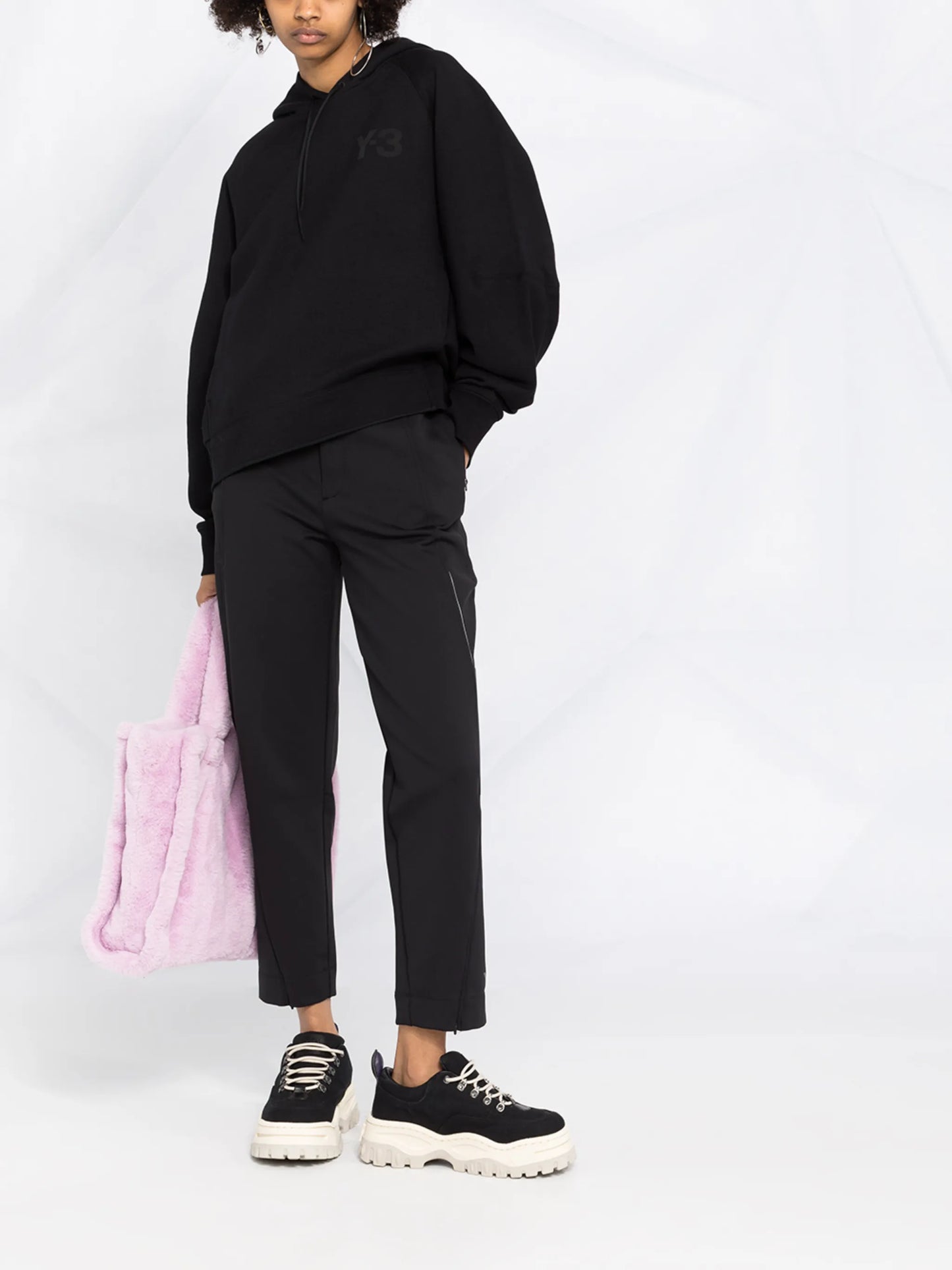 logo-print drawstring hoodie