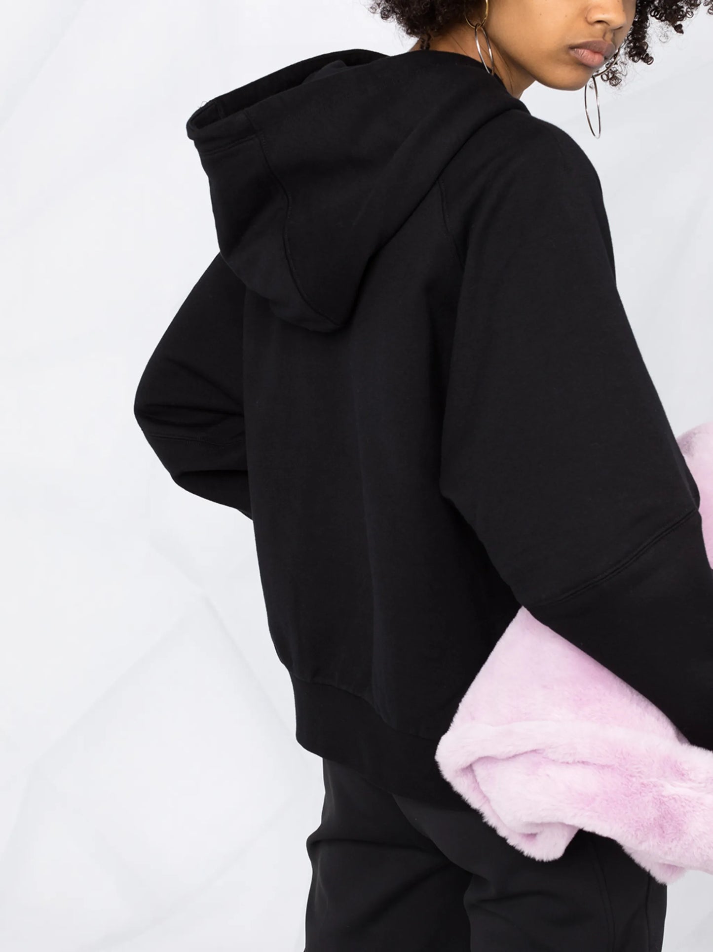 logo-print drawstring hoodie