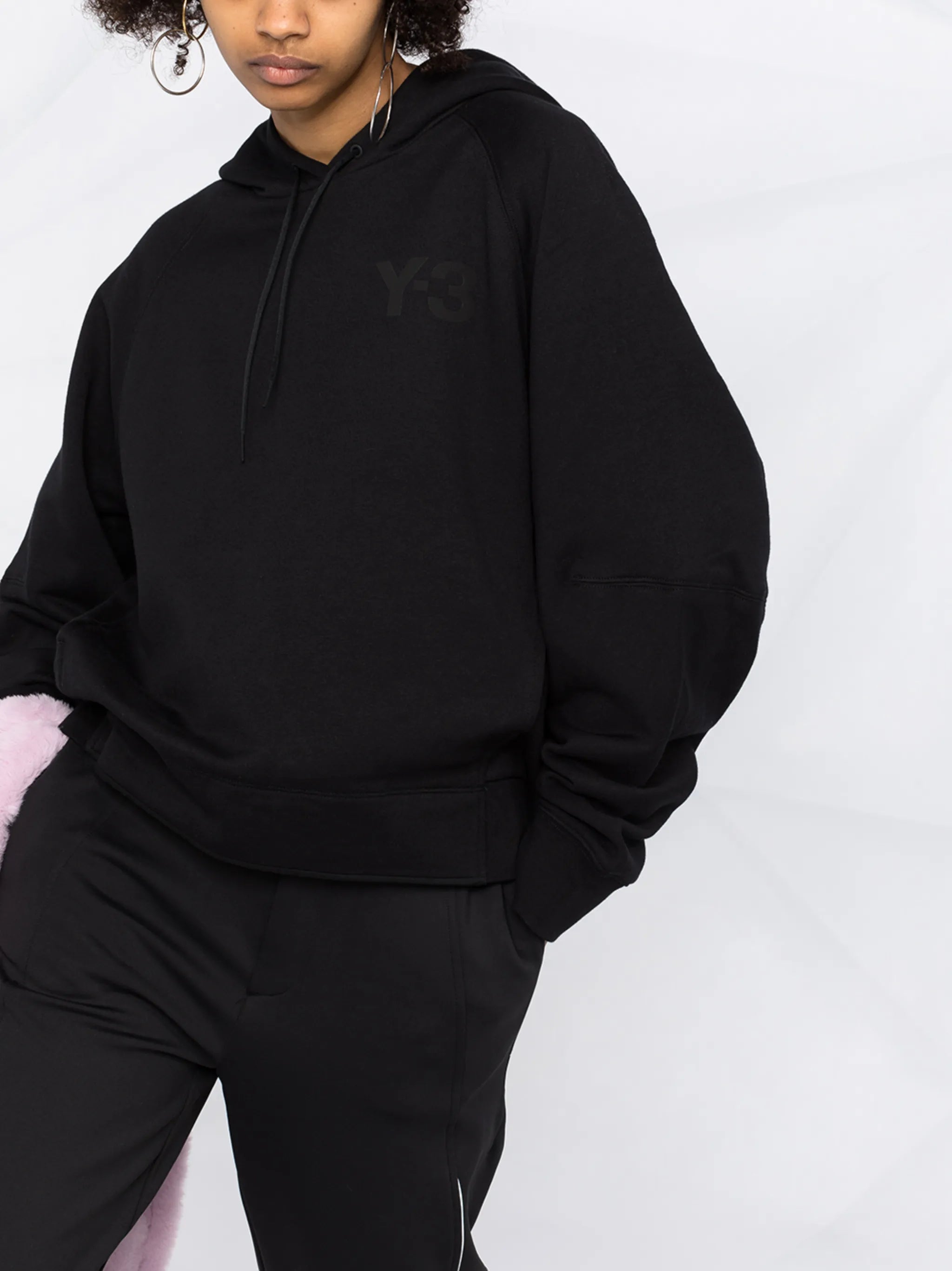 logo-print drawstring hoodie