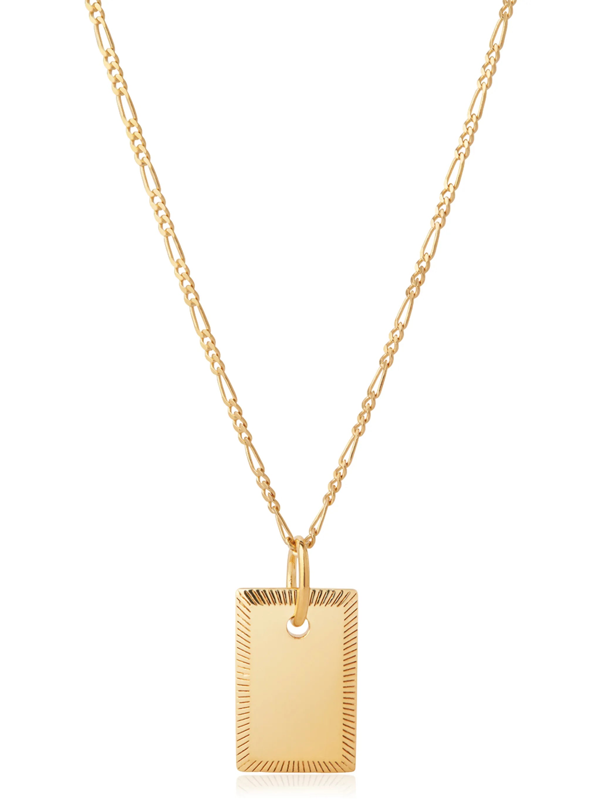 Eliza rectangular pendant necklace