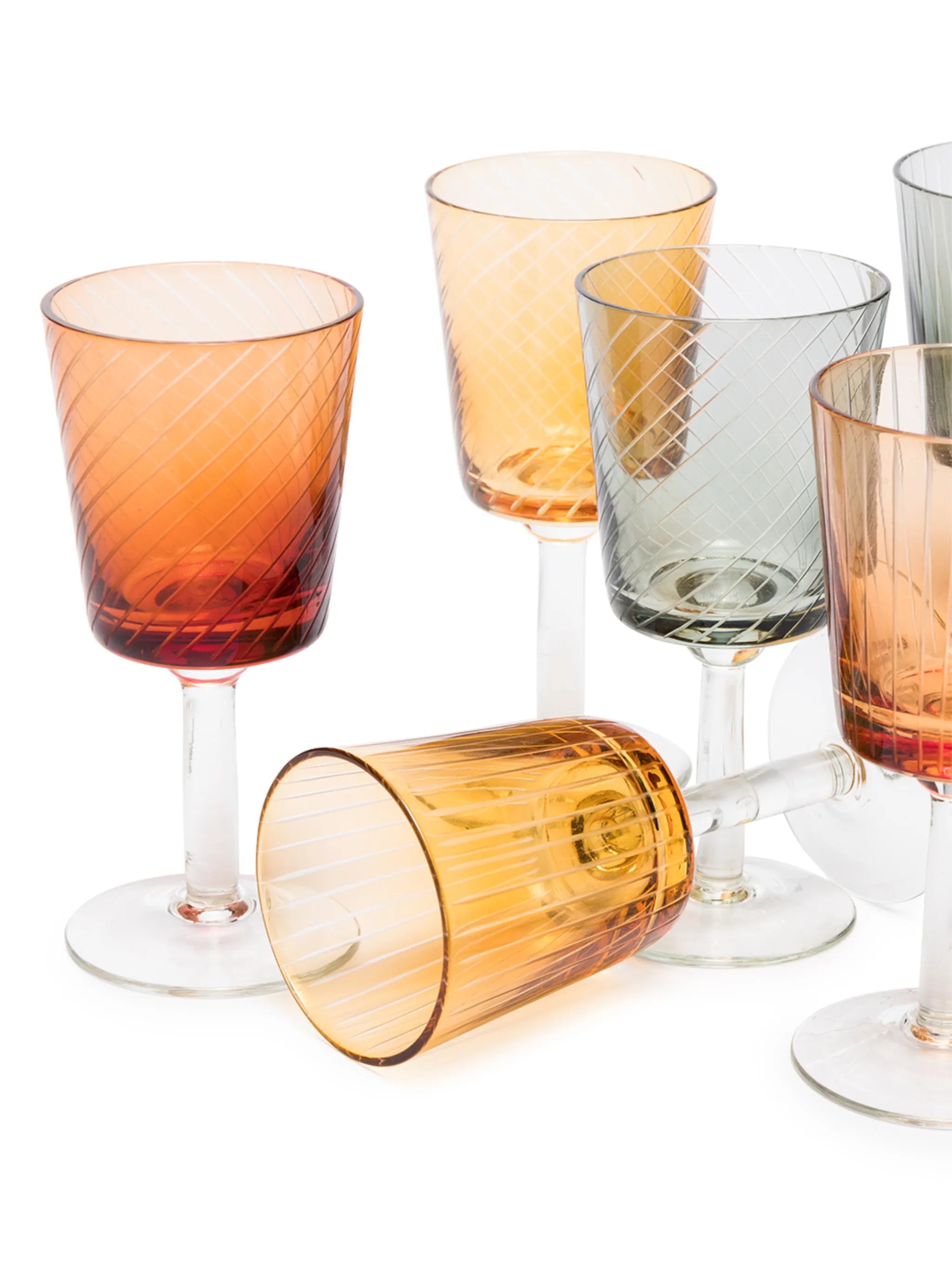Library wine glasses set