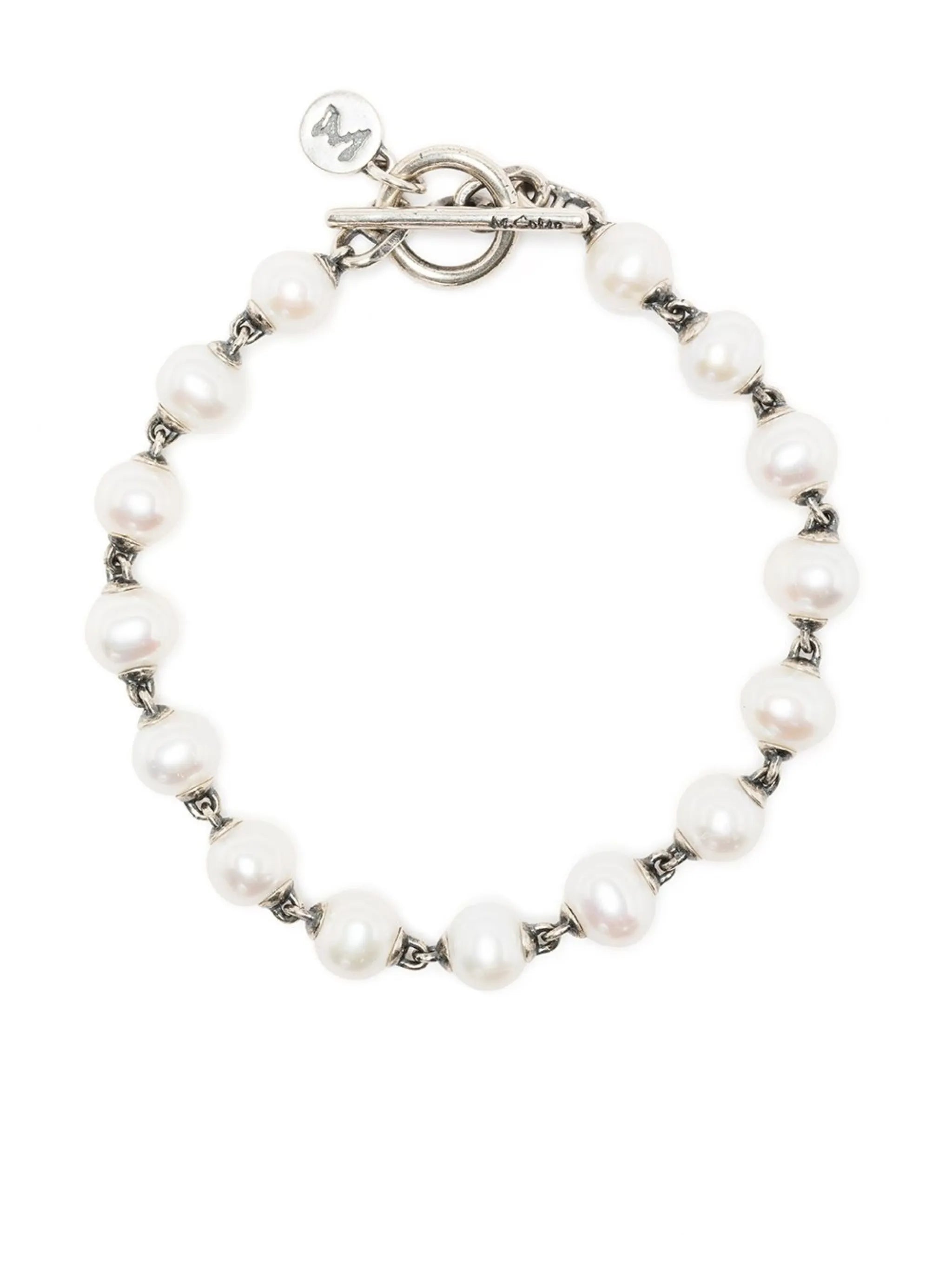 pearl-embellished  chain bracelet
