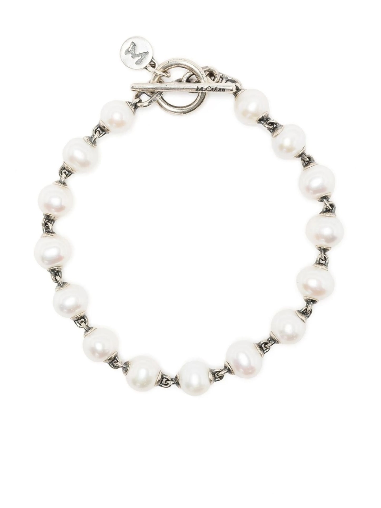 pearl-embellished  chain bracelet
