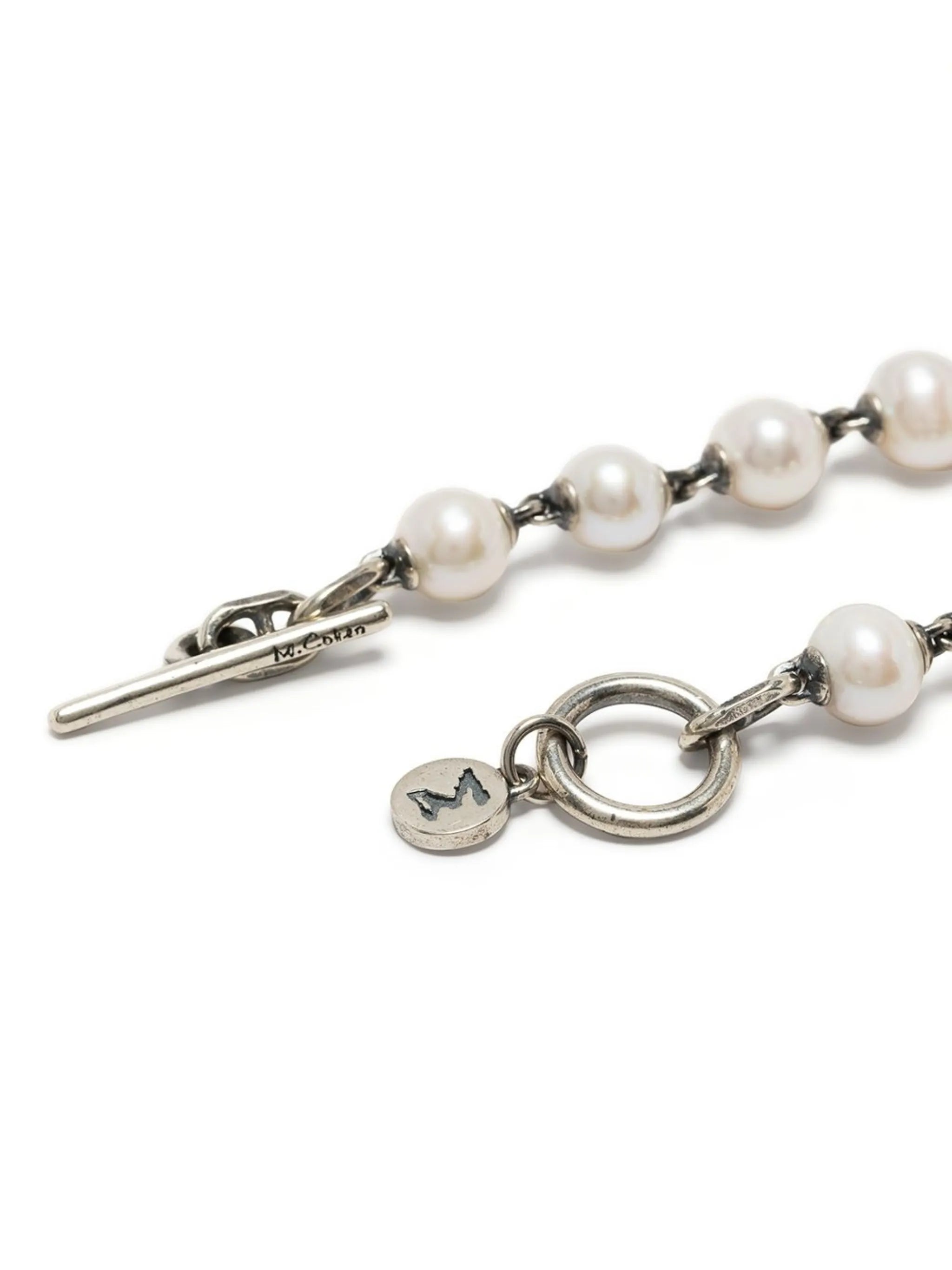 pearl-embellished  chain bracelet