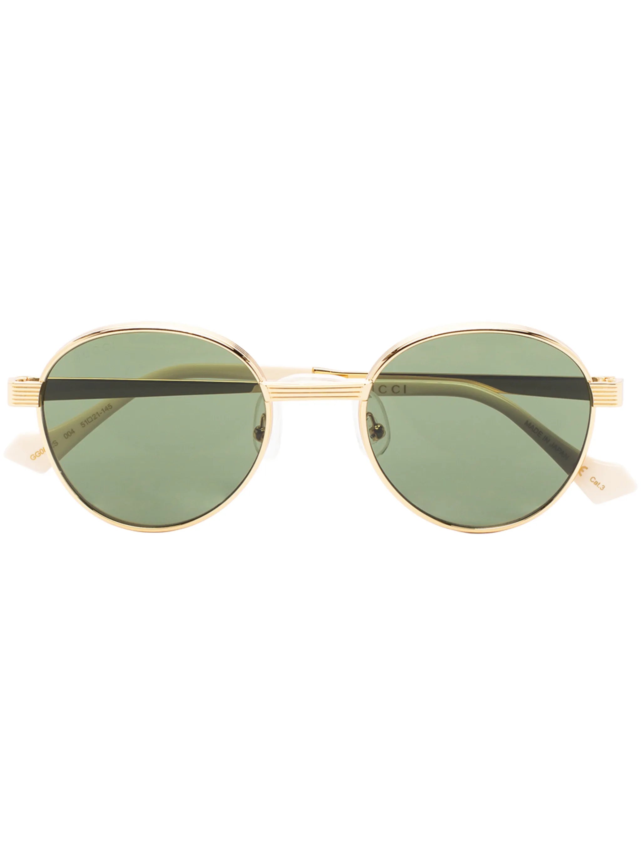 logo-engraved round-frame sunglasses
