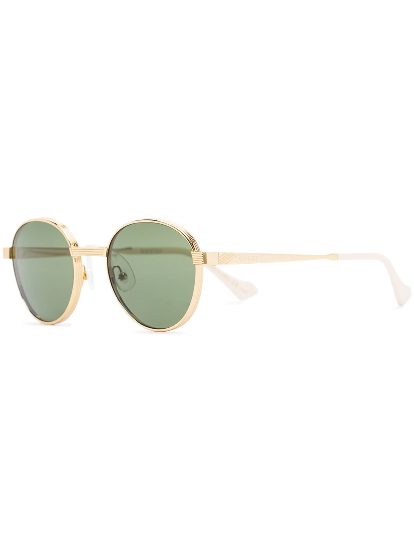 logo-engraved round-frame sunglasses
