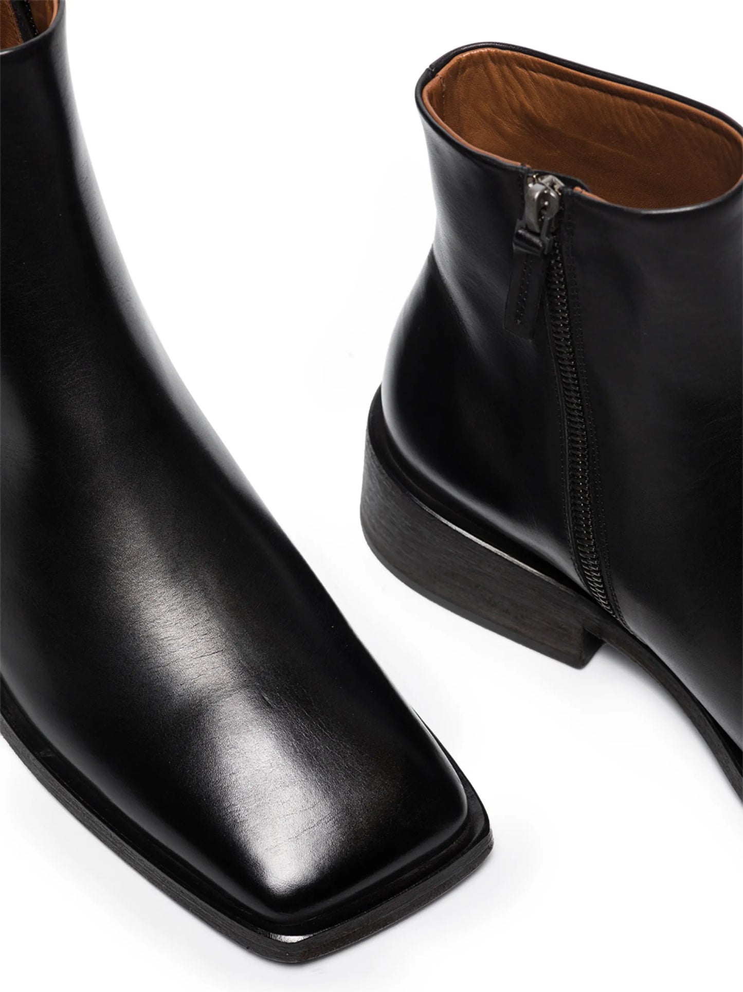 30mm square-toe ankle boots