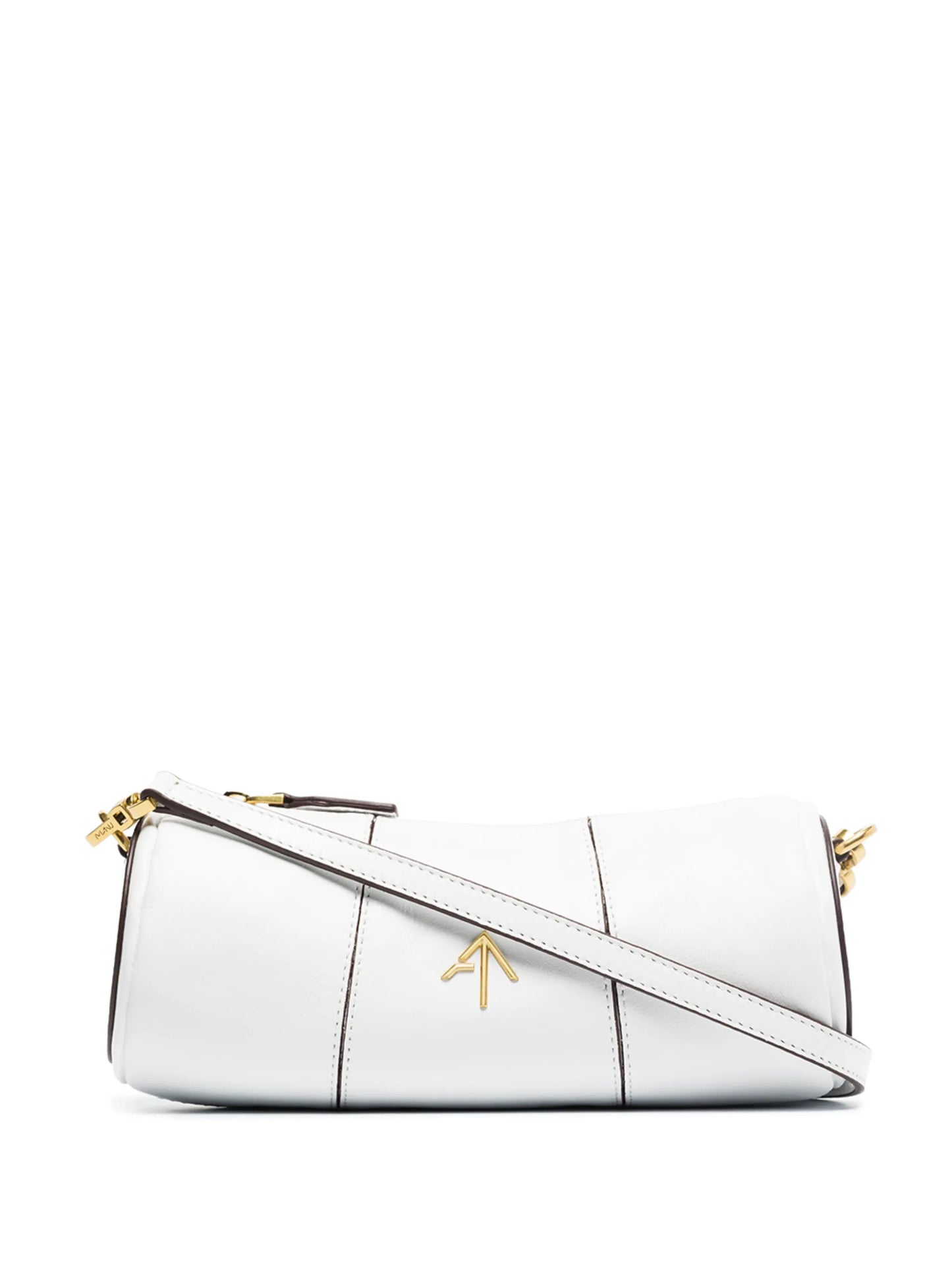 Cylinder leather shoulder bag