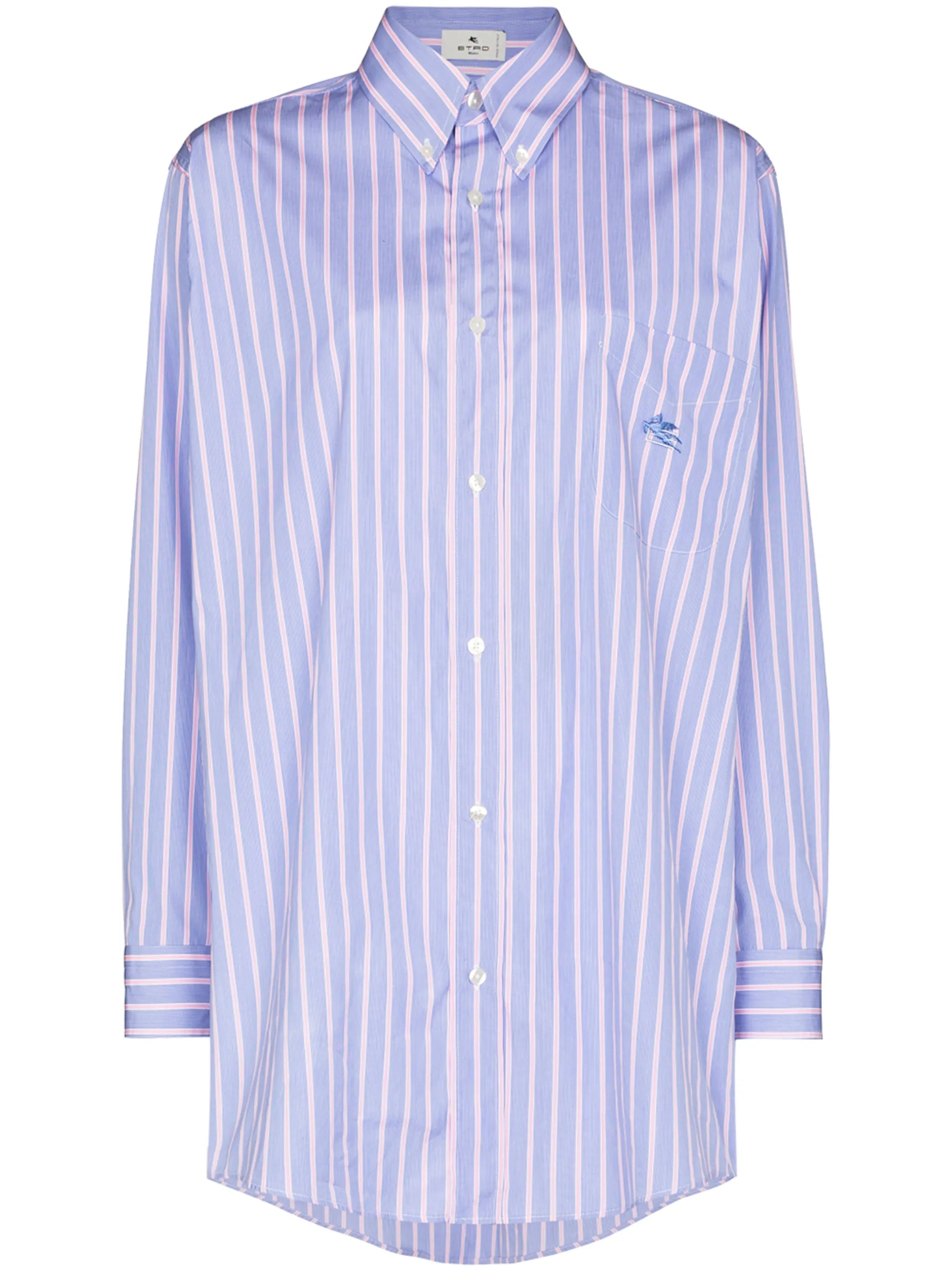oversize pinstripe pattern shirt