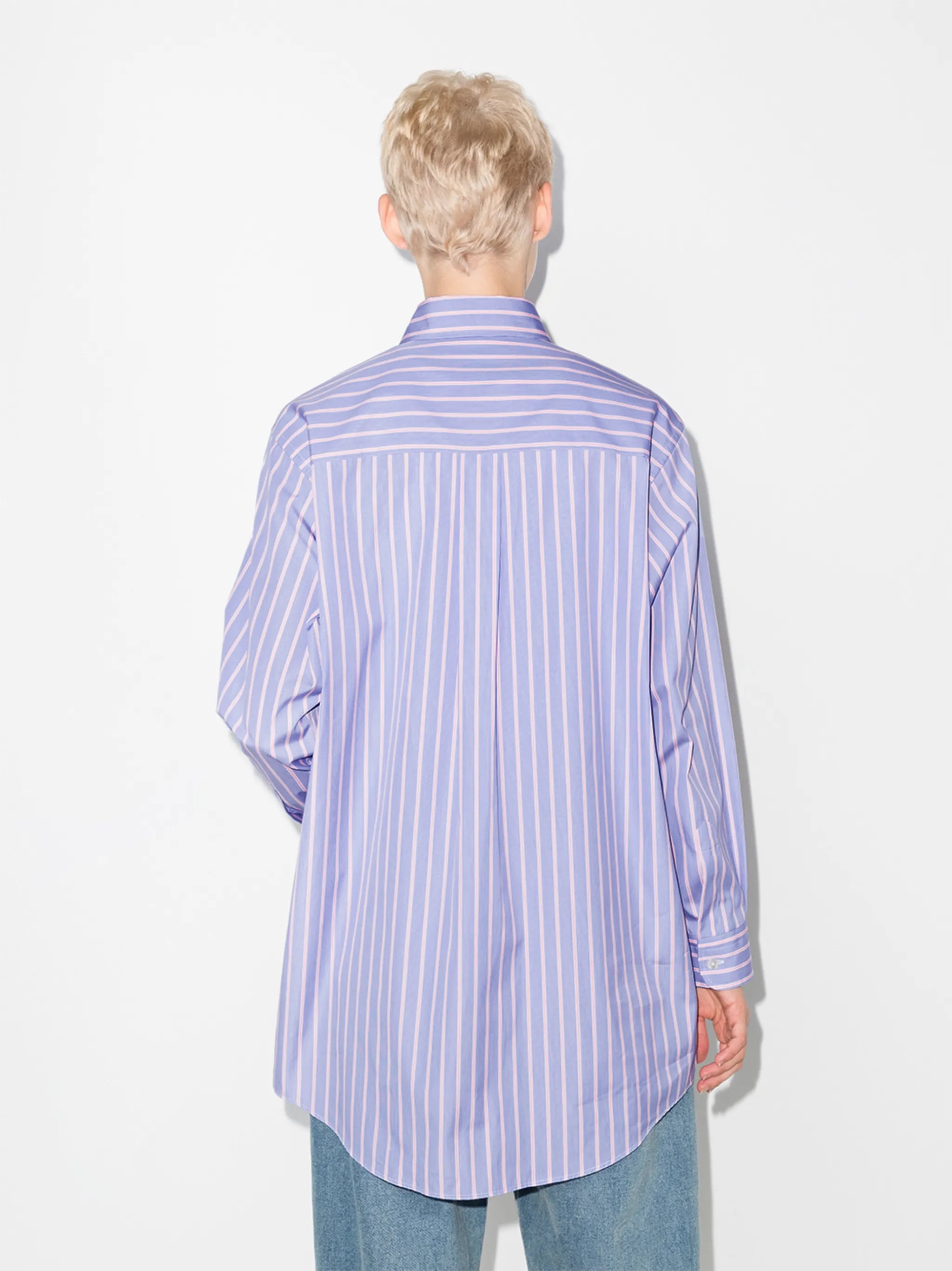 oversize pinstripe pattern shirt