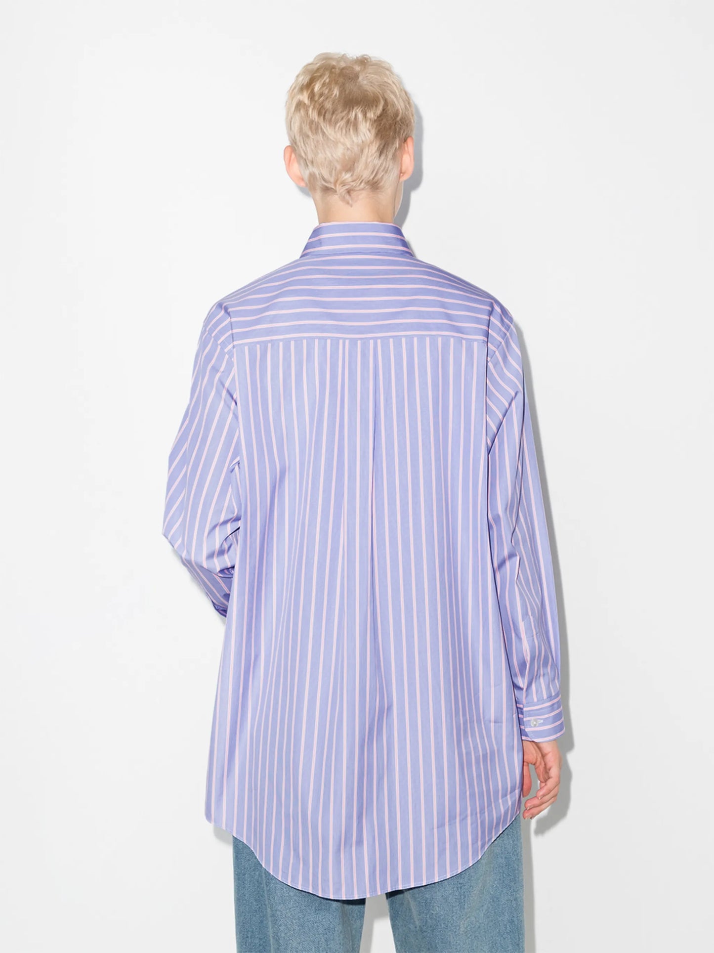 oversize pinstripe pattern shirt