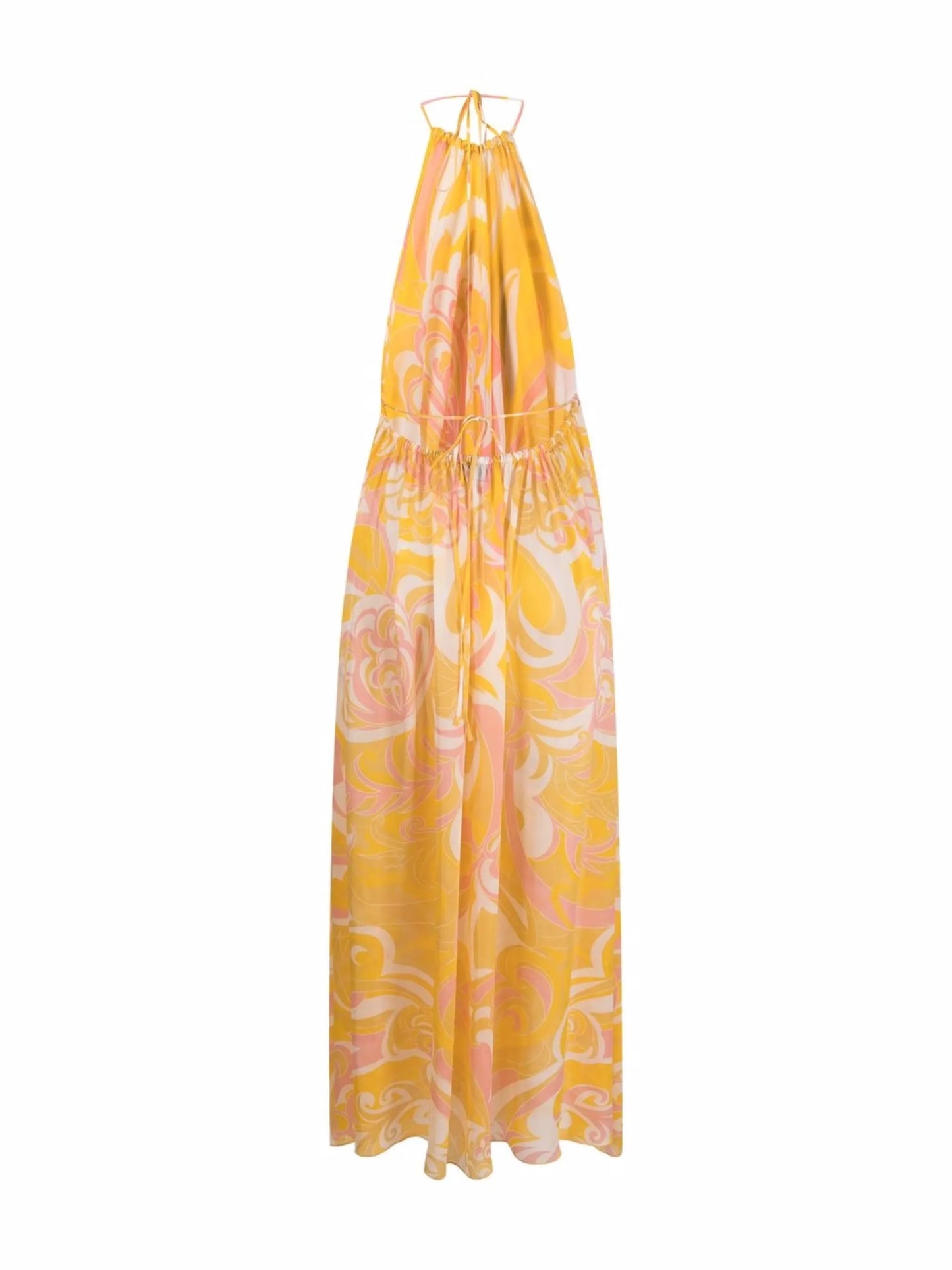 silk graphic-print dress
