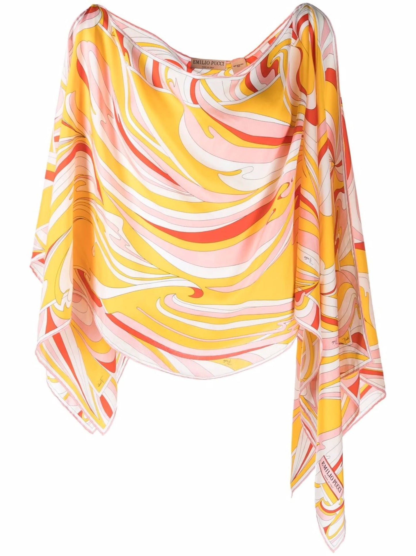 silk graphic-print top