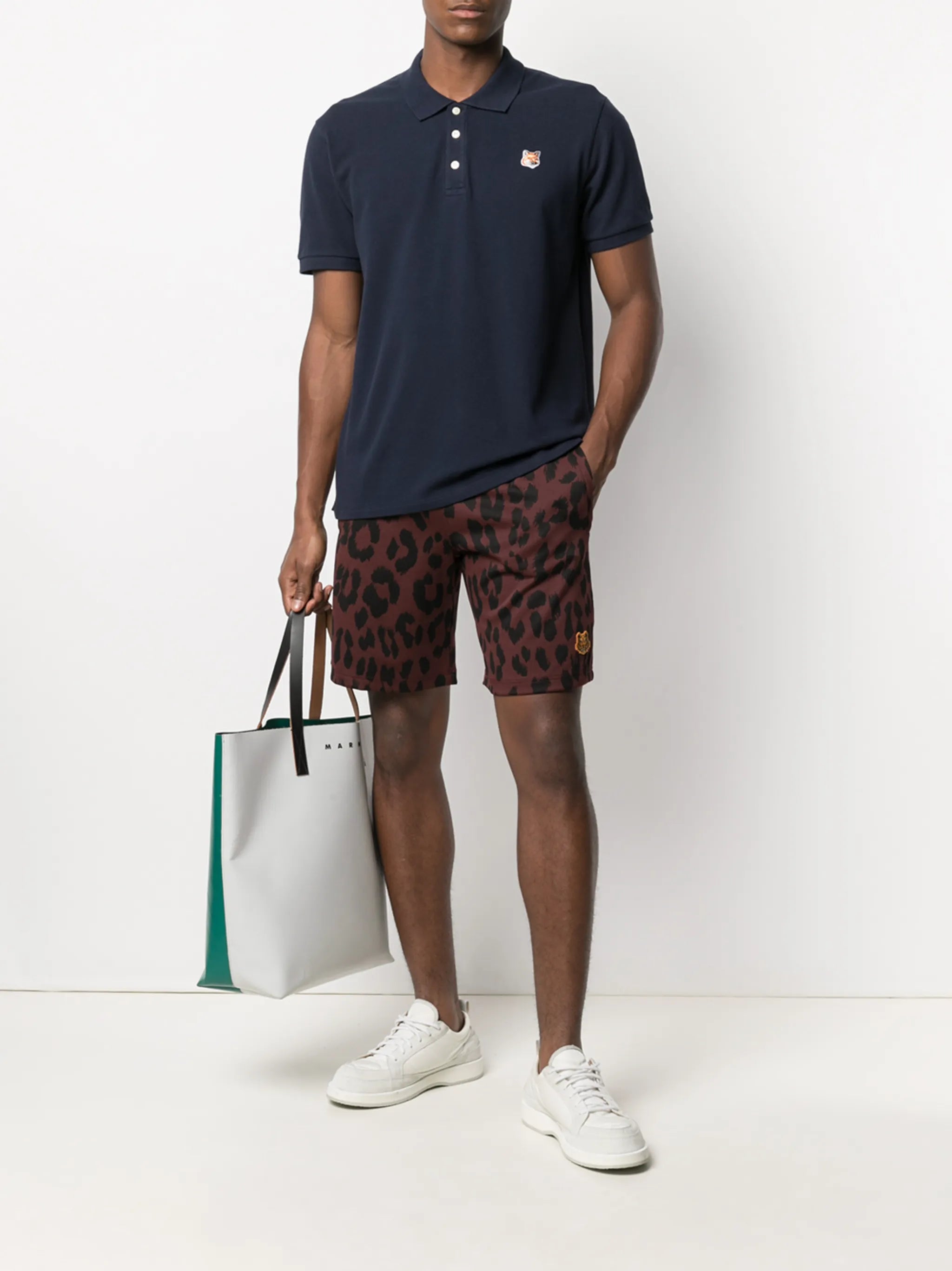 Fox Head patch piqué polo shirt
