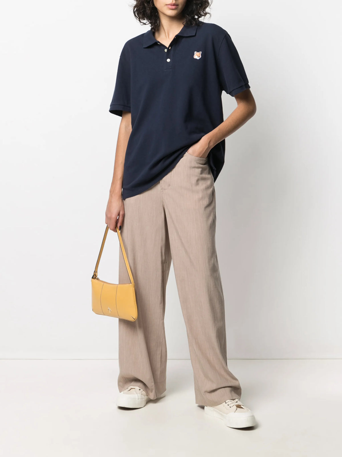 Fox Head patch piqué polo shirt
