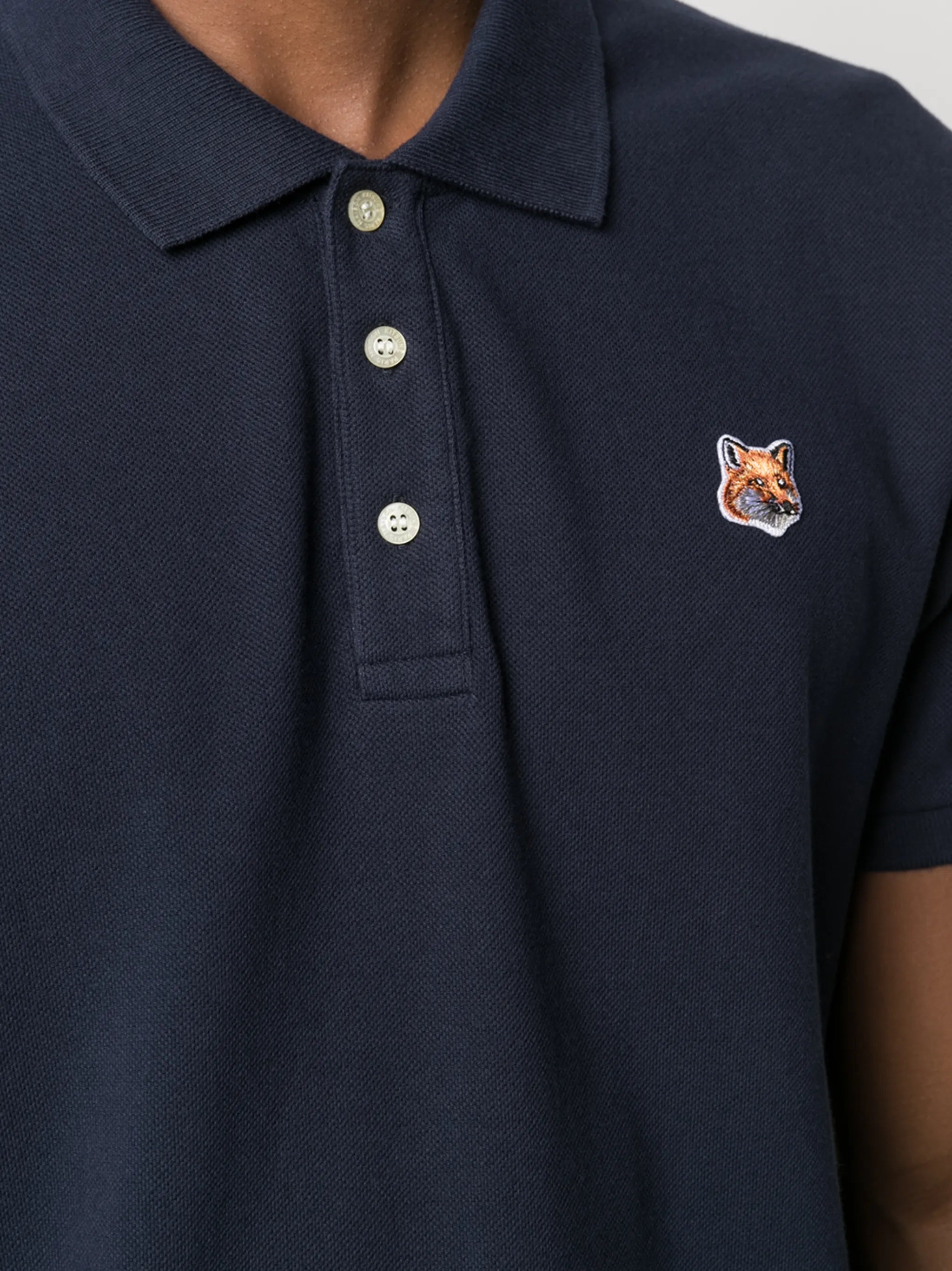 Fox Head patch piqué polo shirt