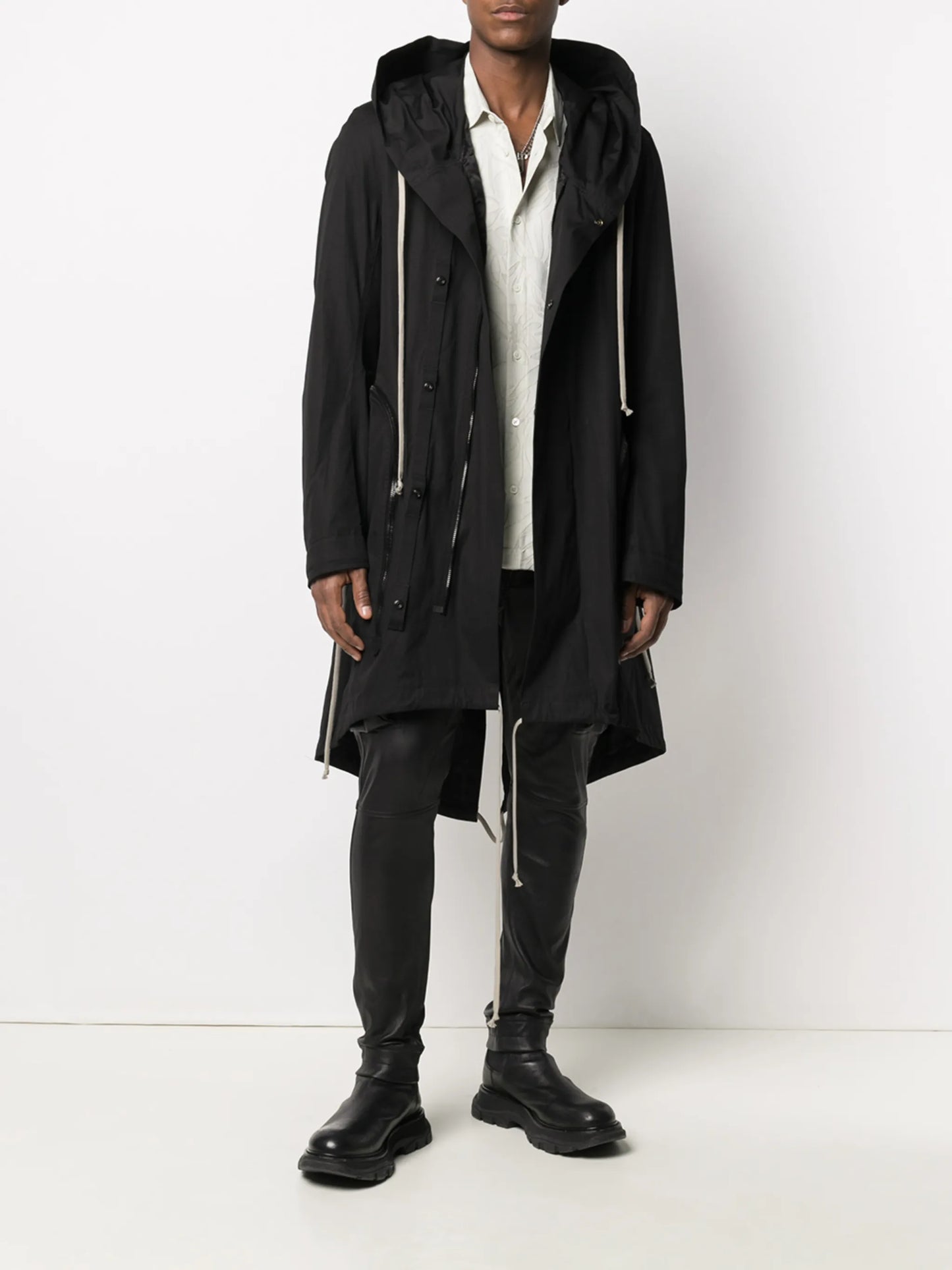 oversized pocket hooded parka