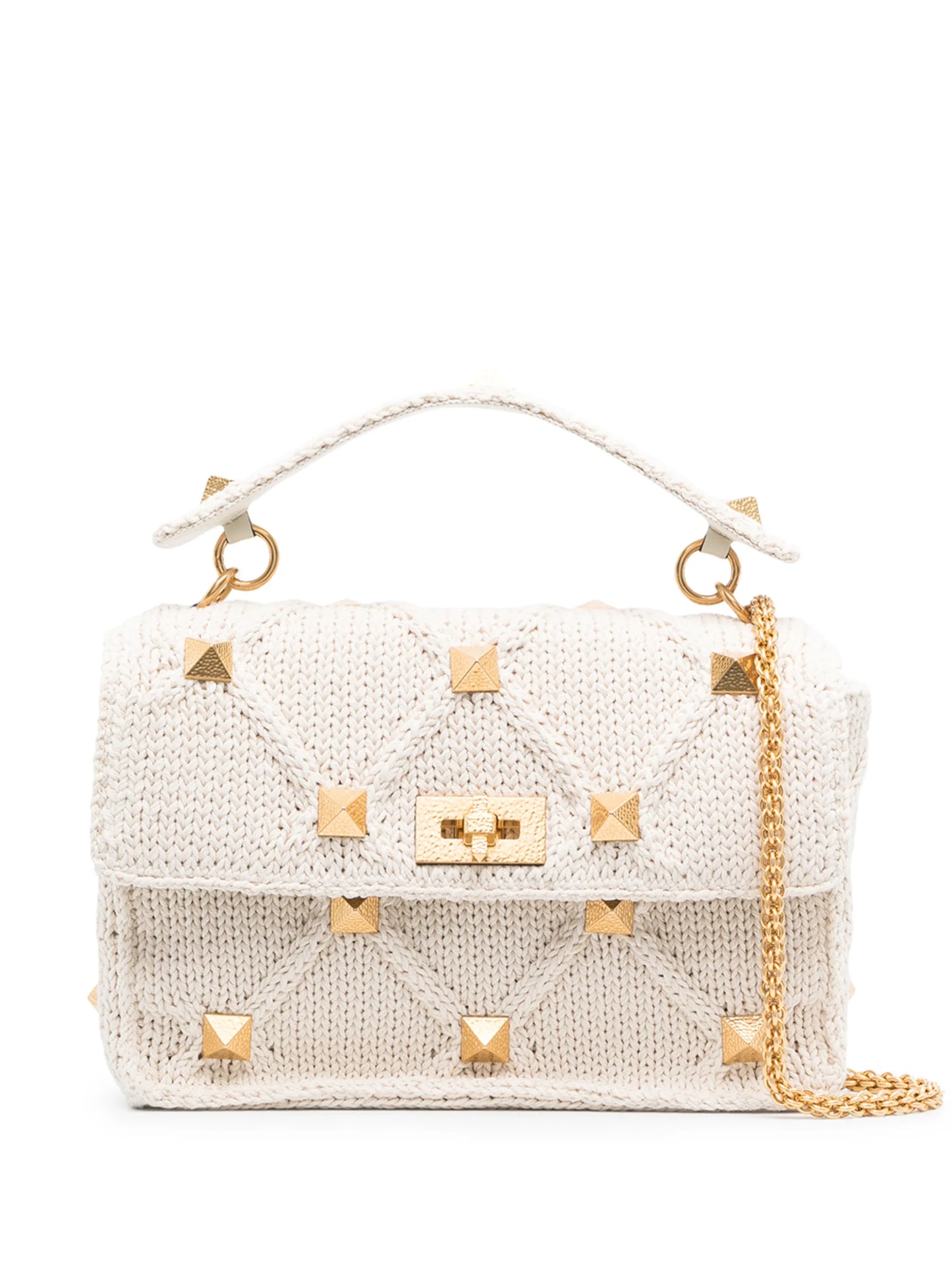 Roman Stud top handle bag