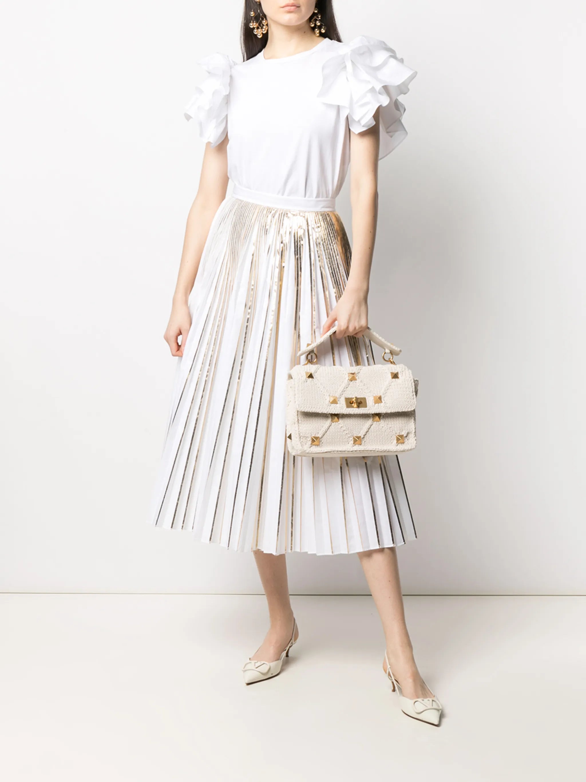 Roman Stud top handle bag