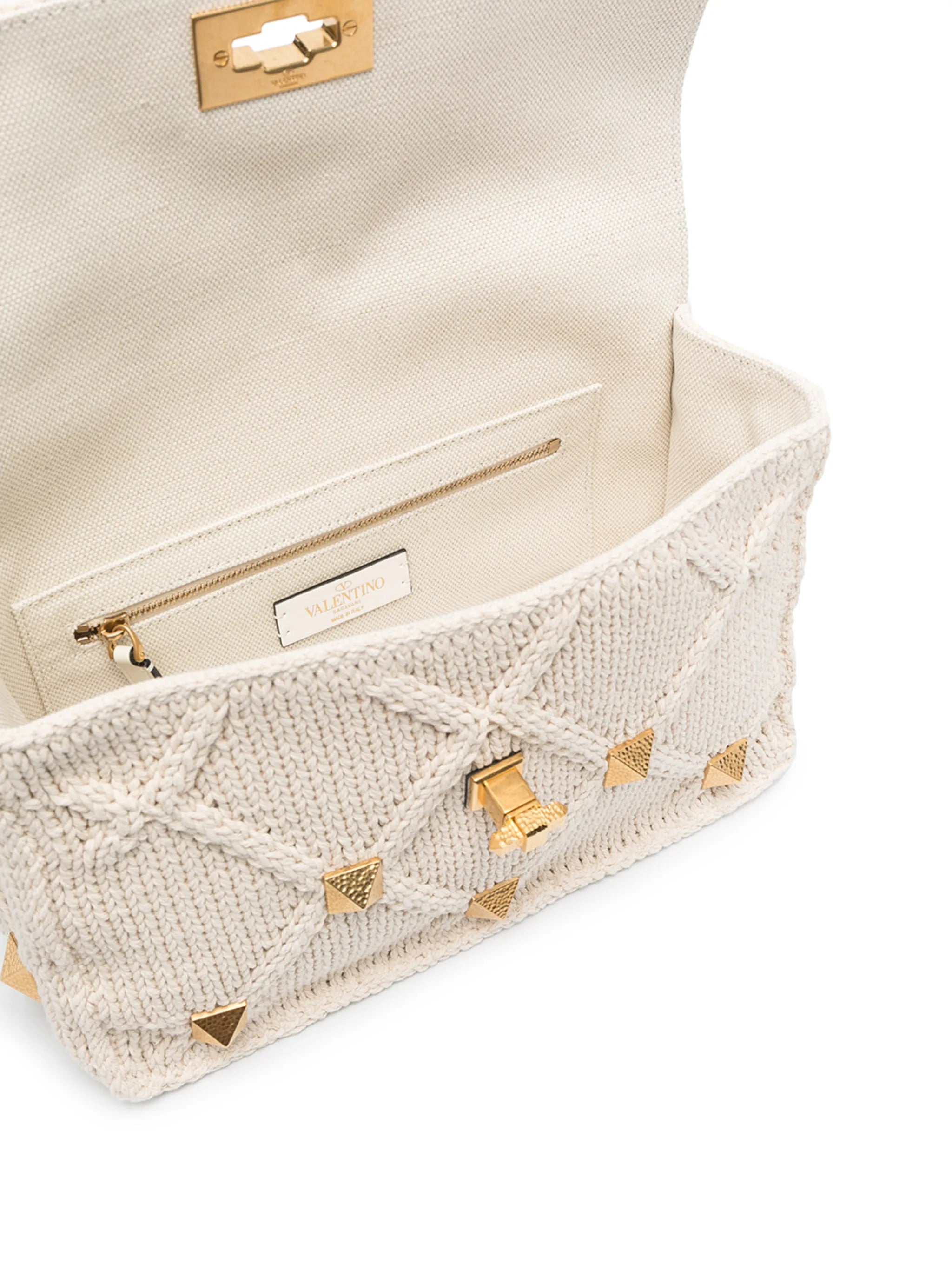 Roman Stud top handle bag