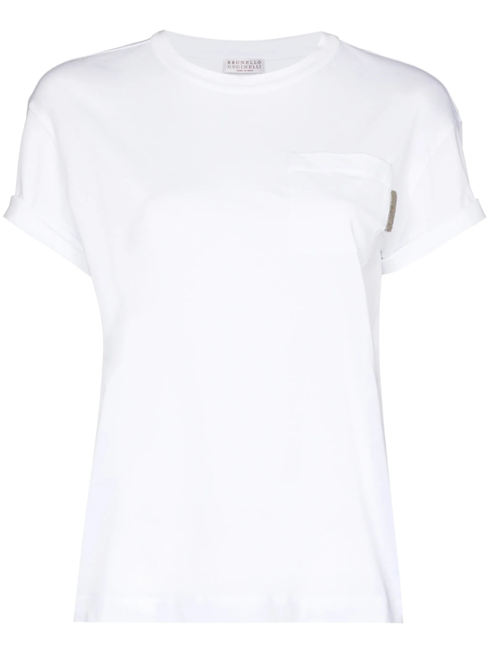 rolled sleeve crewneck T-shirt