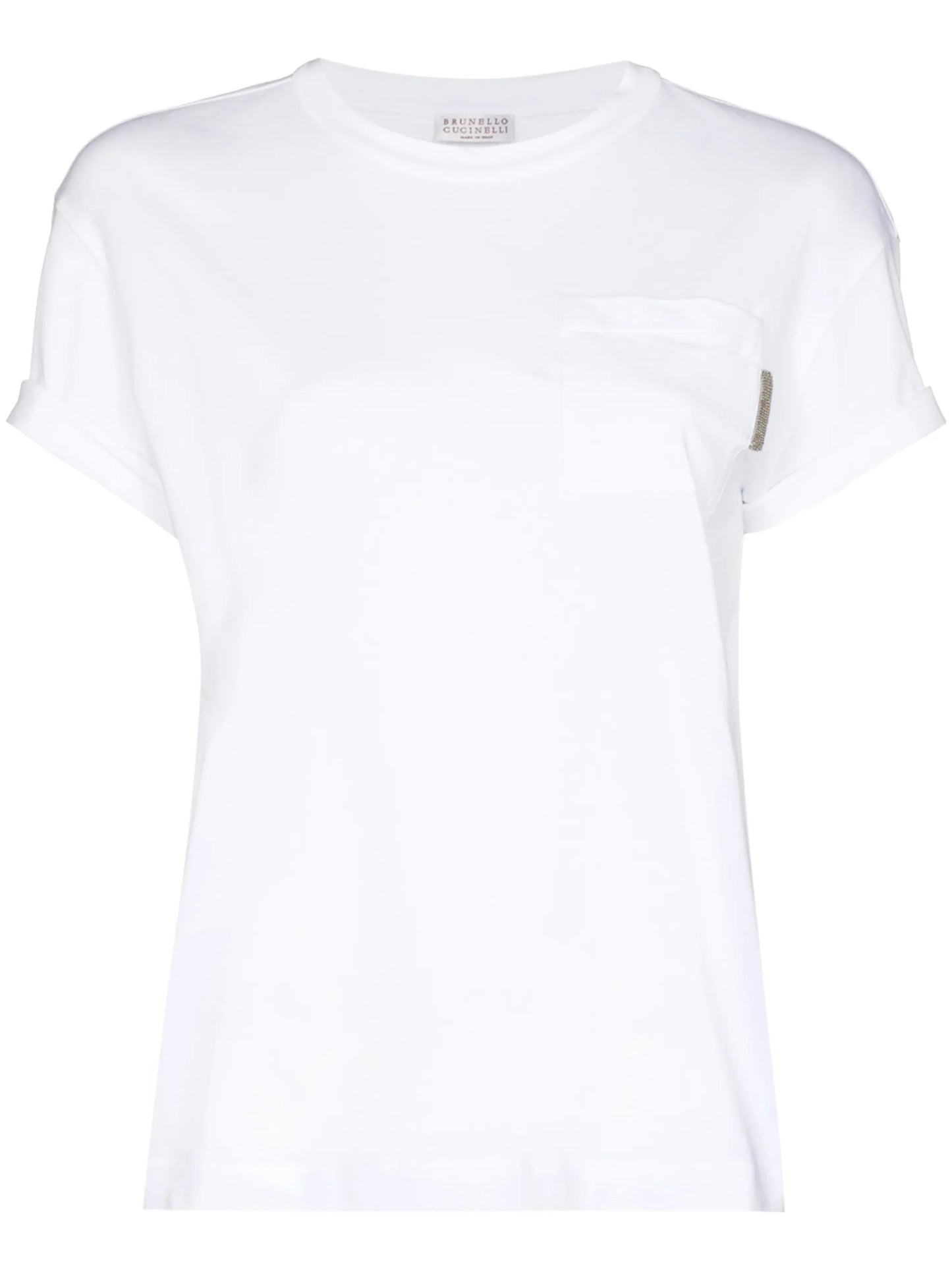 rolled sleeve crewneck T-shirt