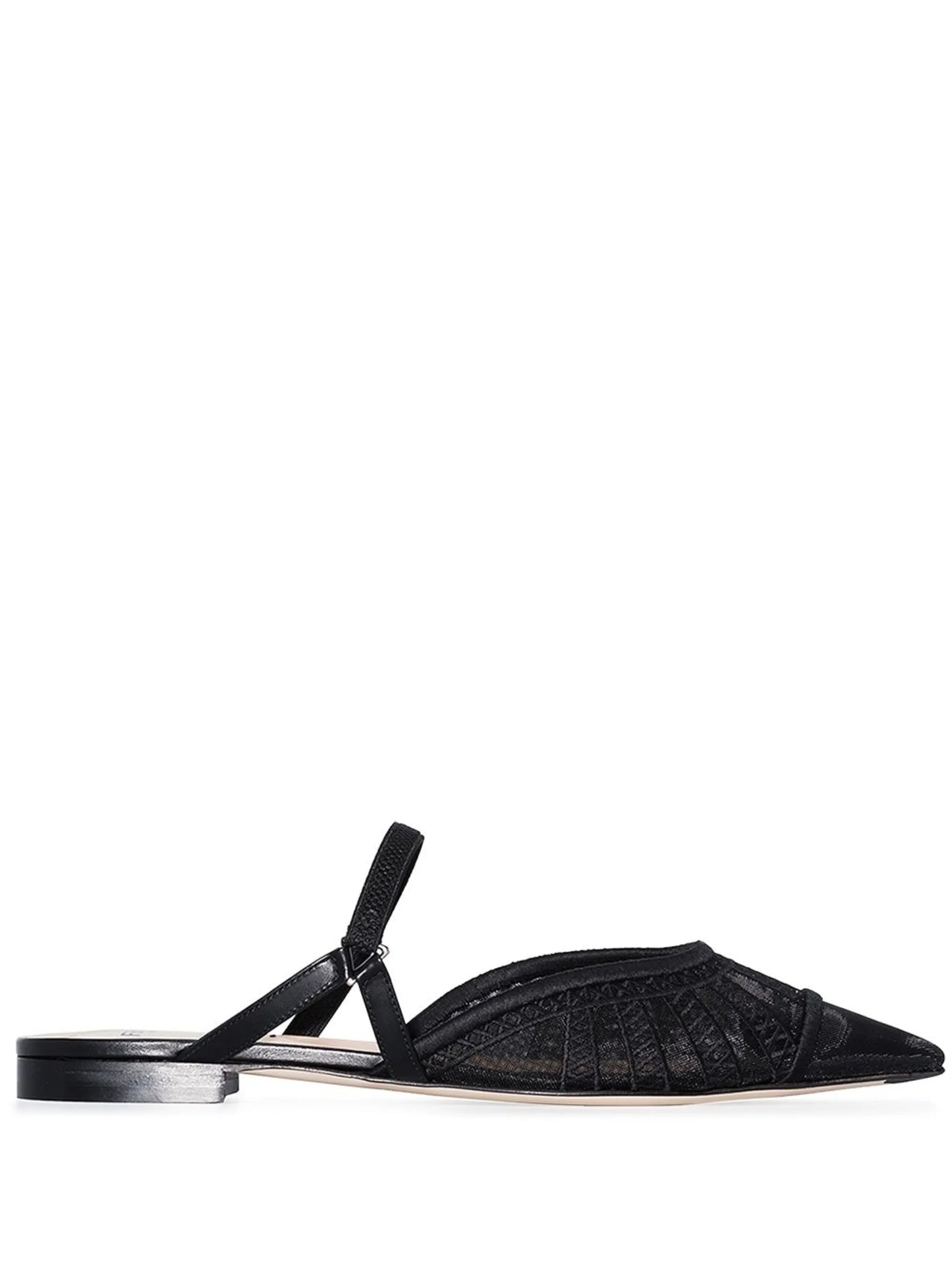 pointed mesh flat pumps