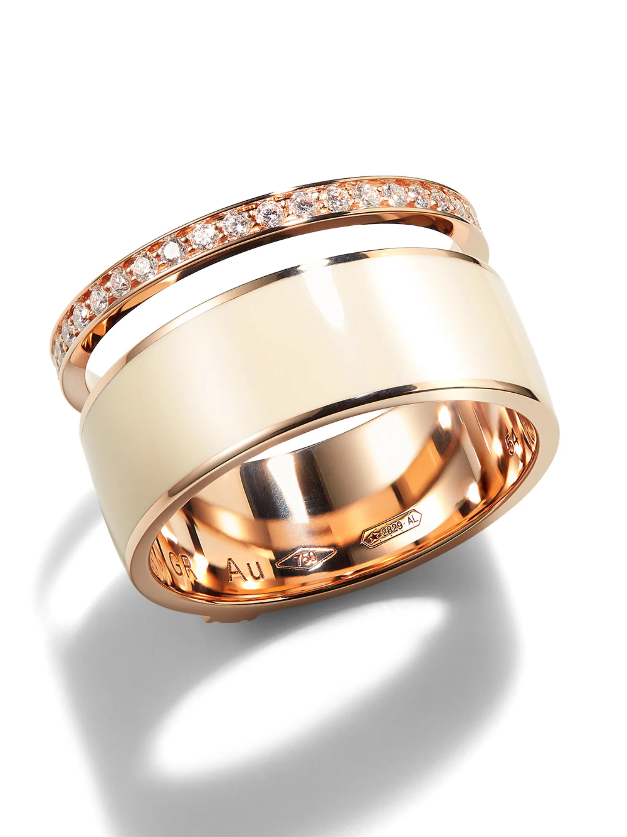 18kt rose gold diamond ring