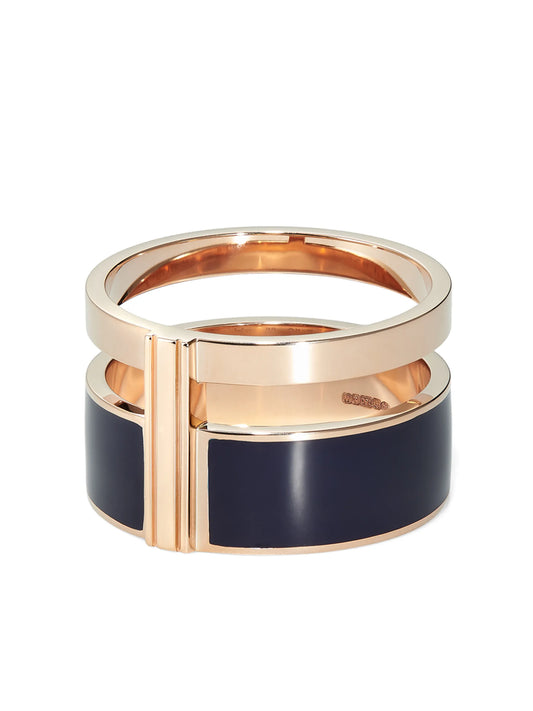 Berbere chromatic navy blue lacquer ring
