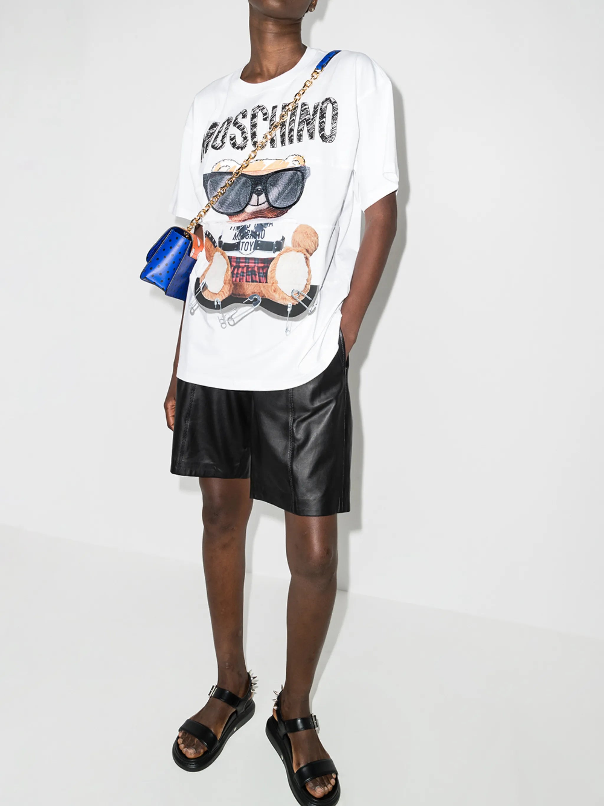 teddy bear-print T-shirt