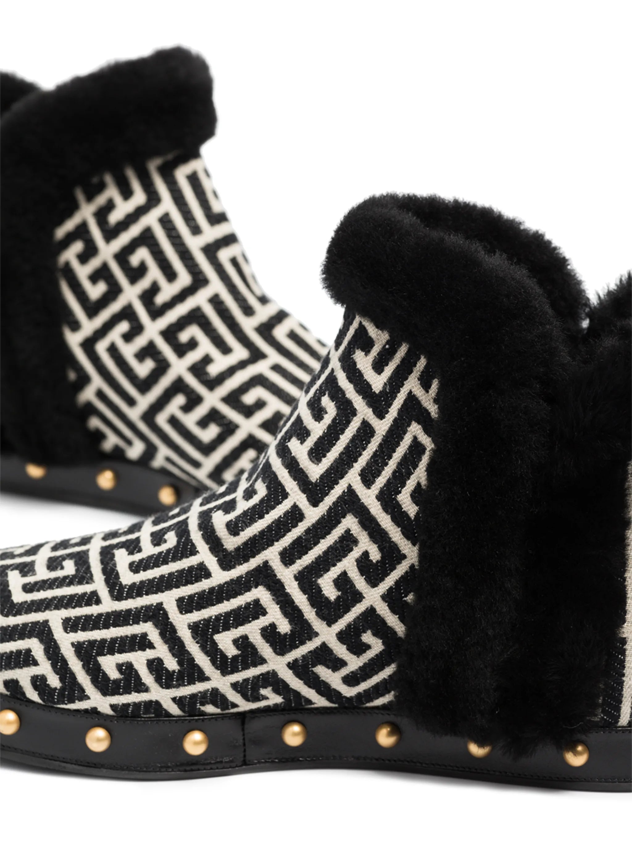 logo shearling ankle boots