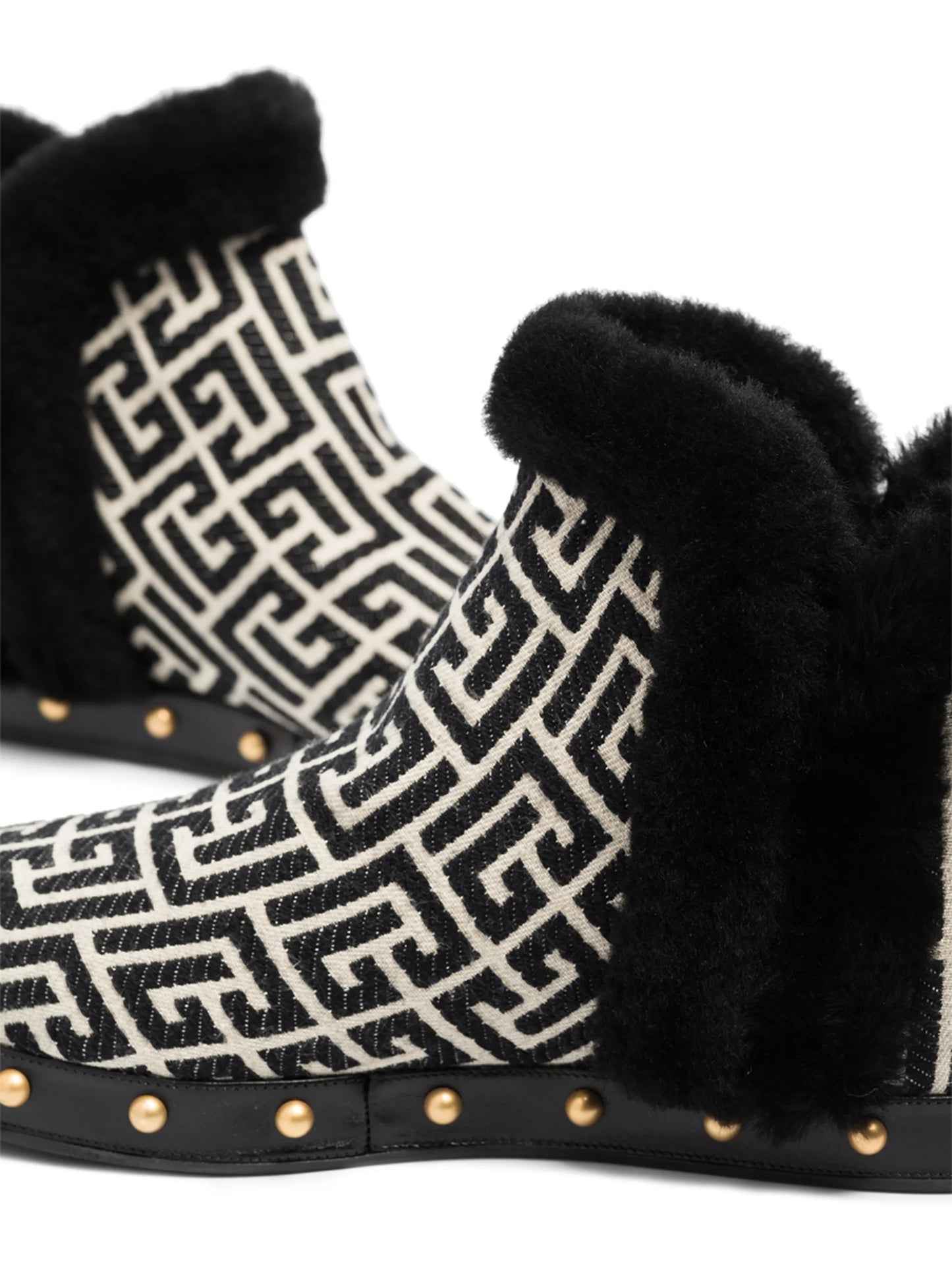 logo shearling ankle boots