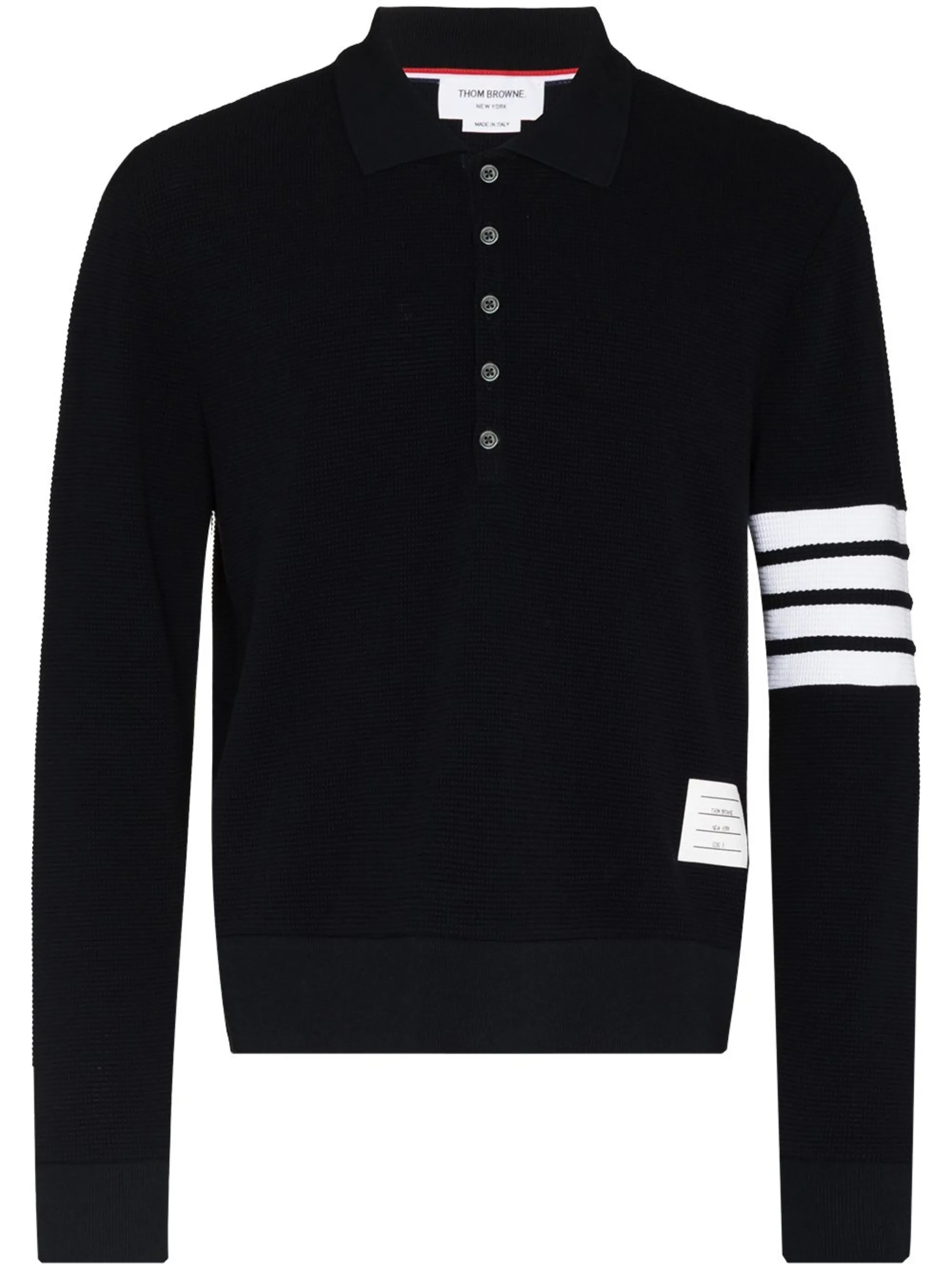 4-Bar Stripe long-sleeved polo shirt