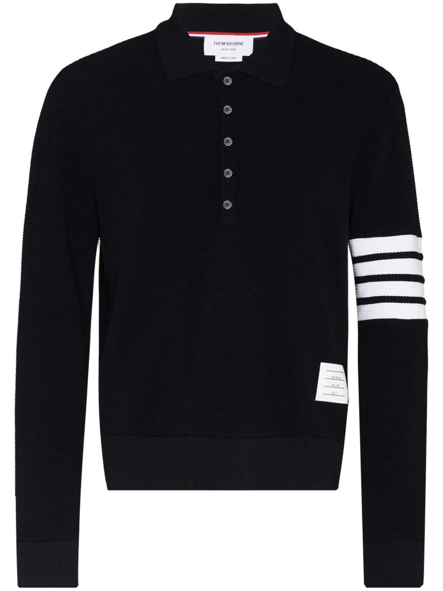 4-Bar Stripe long-sleeved polo shirt