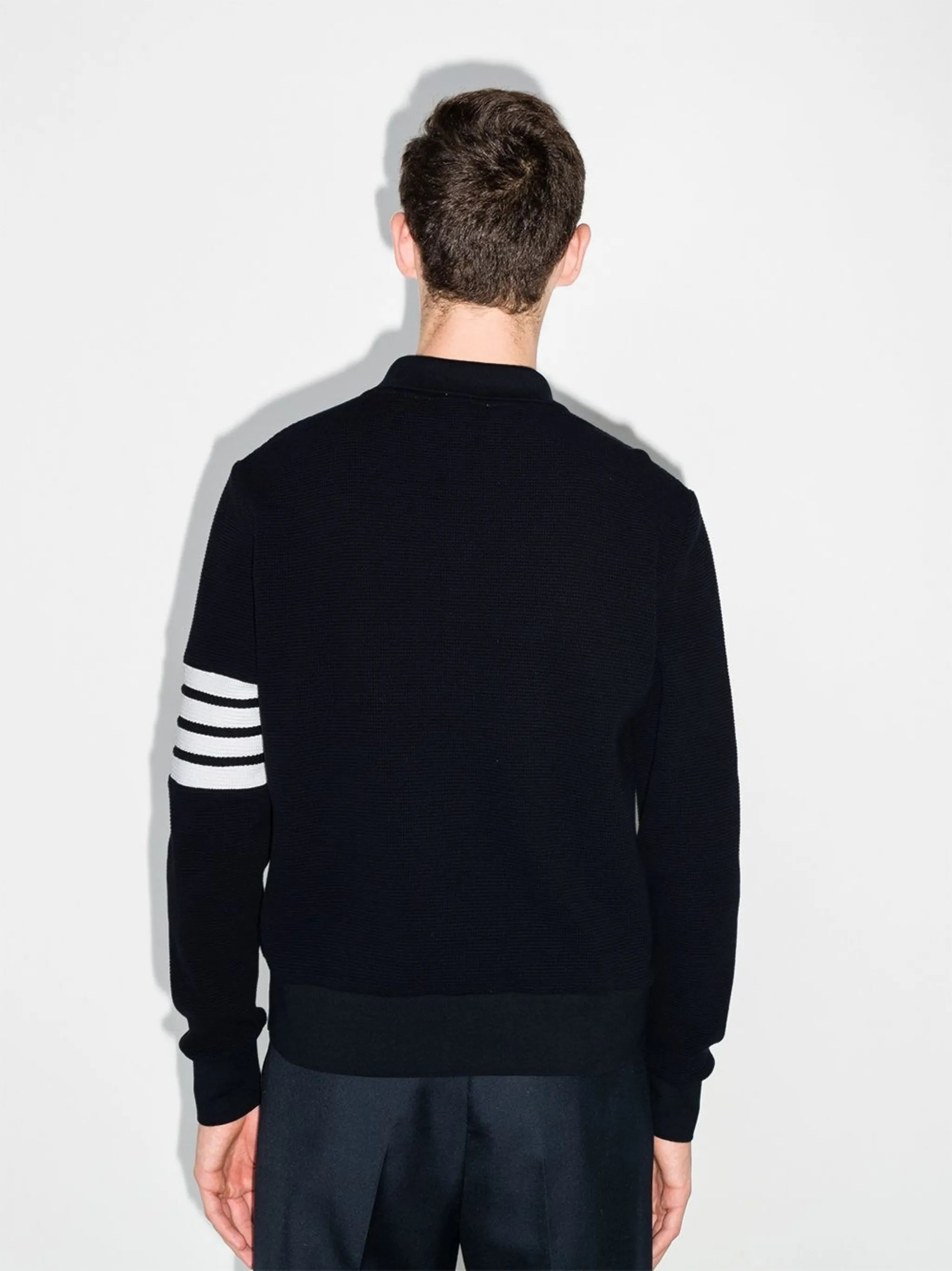 4-Bar Stripe long-sleeved polo shirt