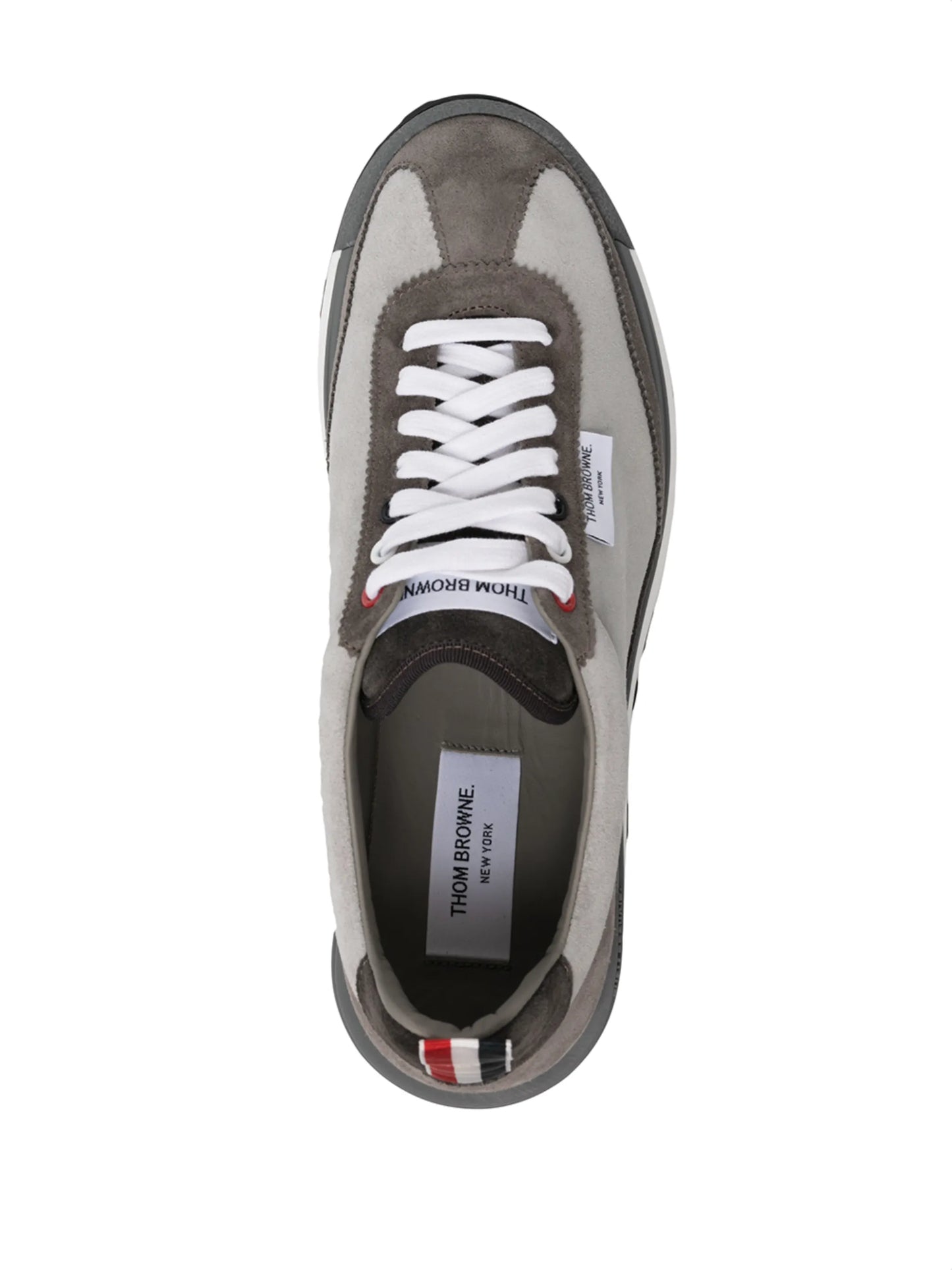 panelled lace-up sneakers