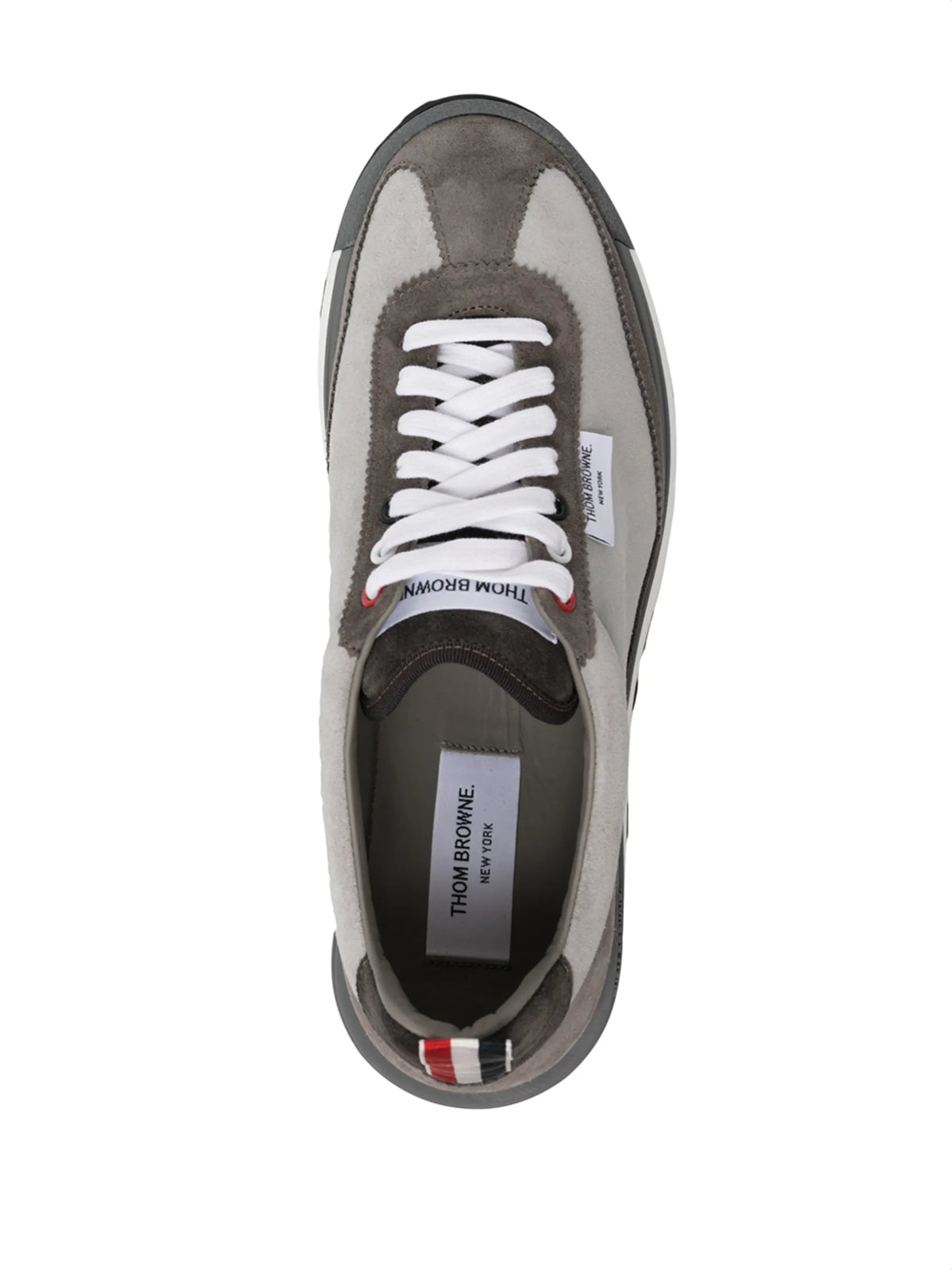 panelled lace-up sneakers