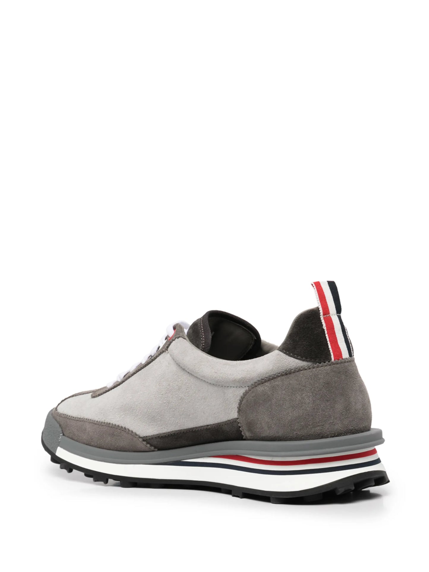 panelled lace-up sneakers
