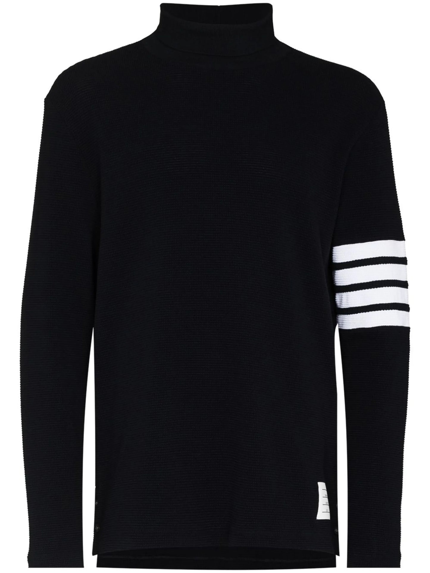 4-Bar stripe roll-neck jumper