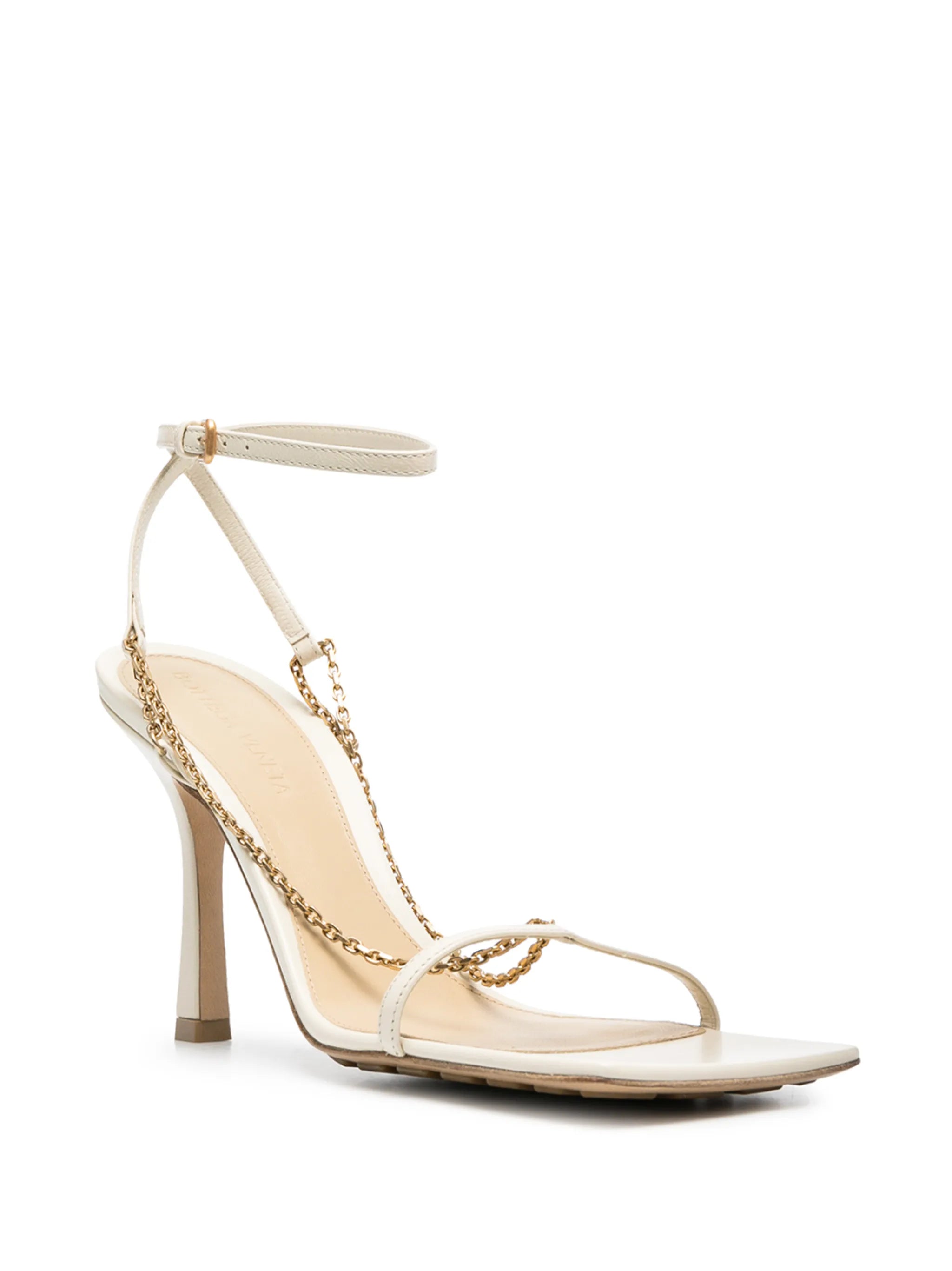 Stretch chain-strap sandals