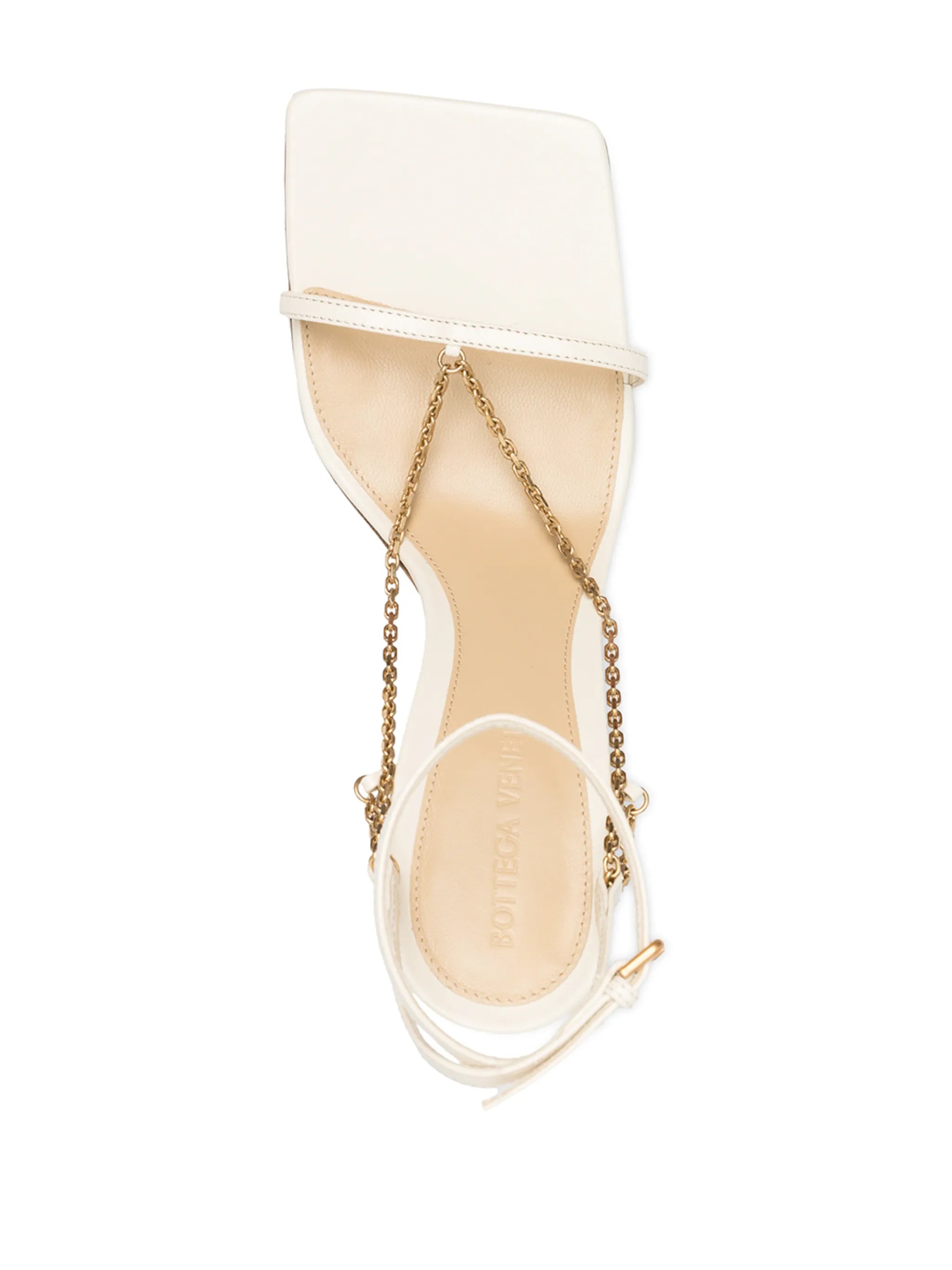 Stretch chain-strap sandals