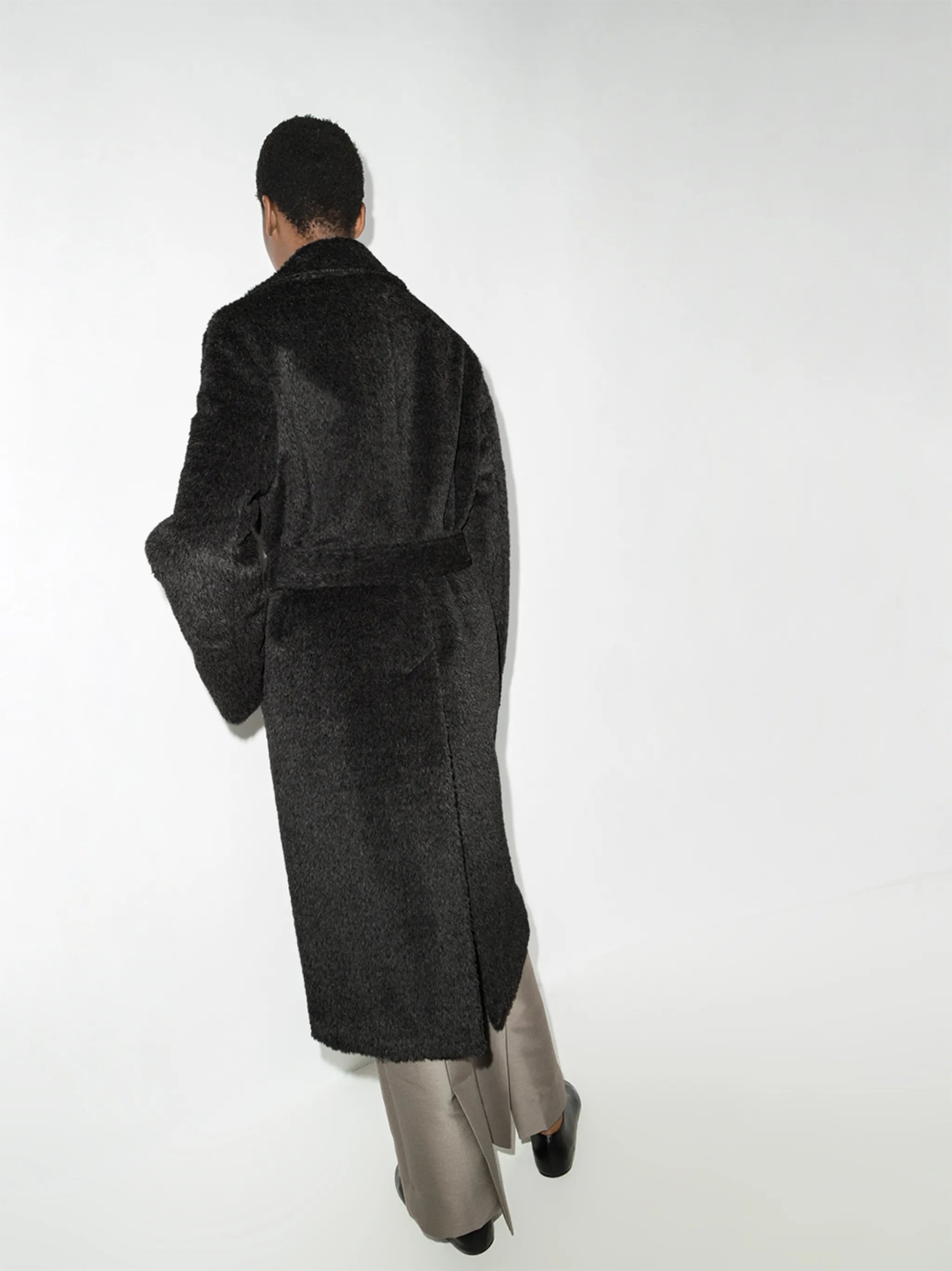 Cayla textured belted coat