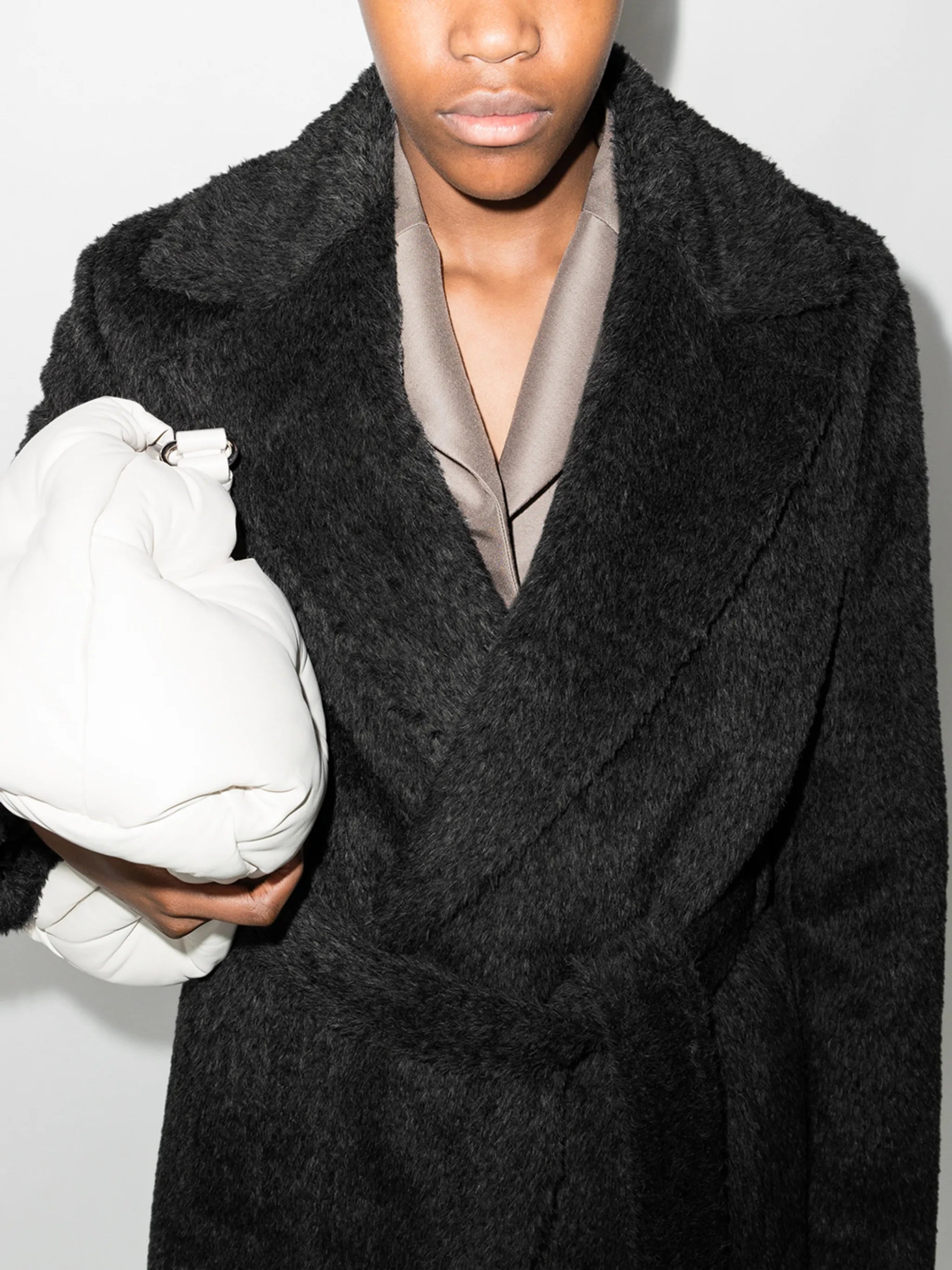 Cayla textured belted coat