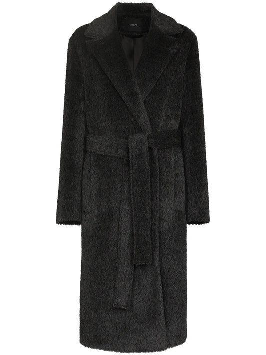 Cayla textured belted coat