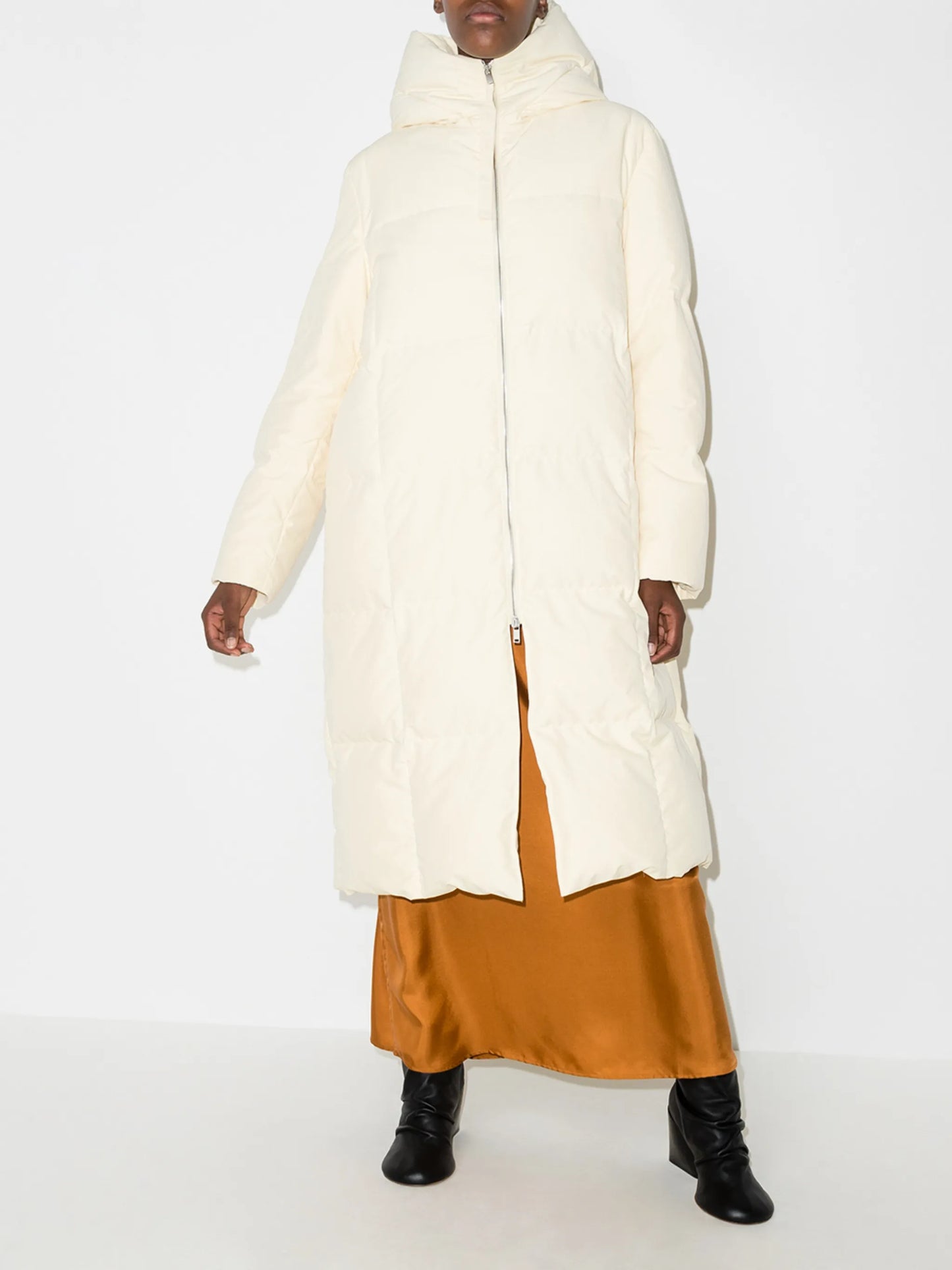 hooded padded coat
