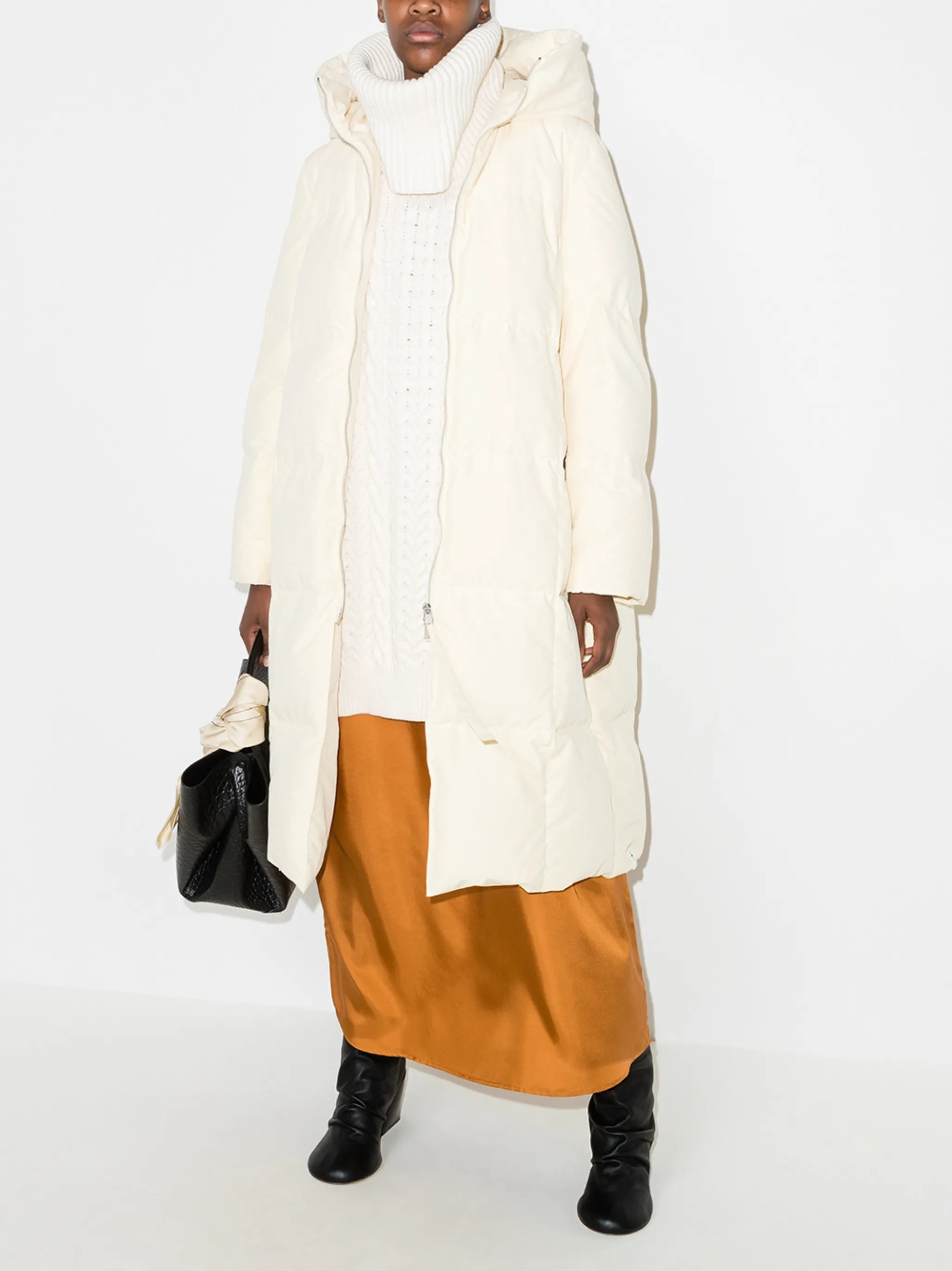 hooded padded coat