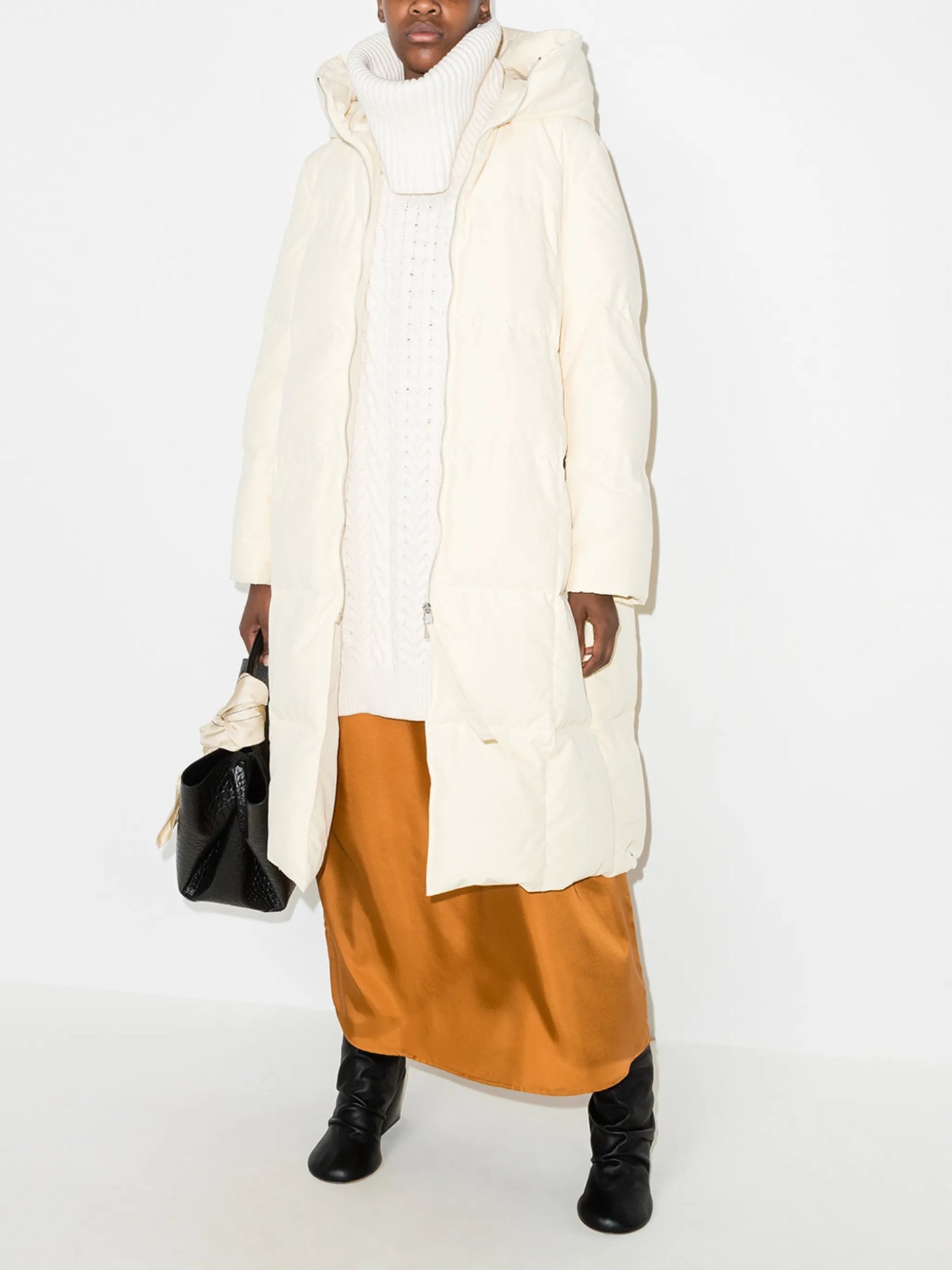 hooded padded coat