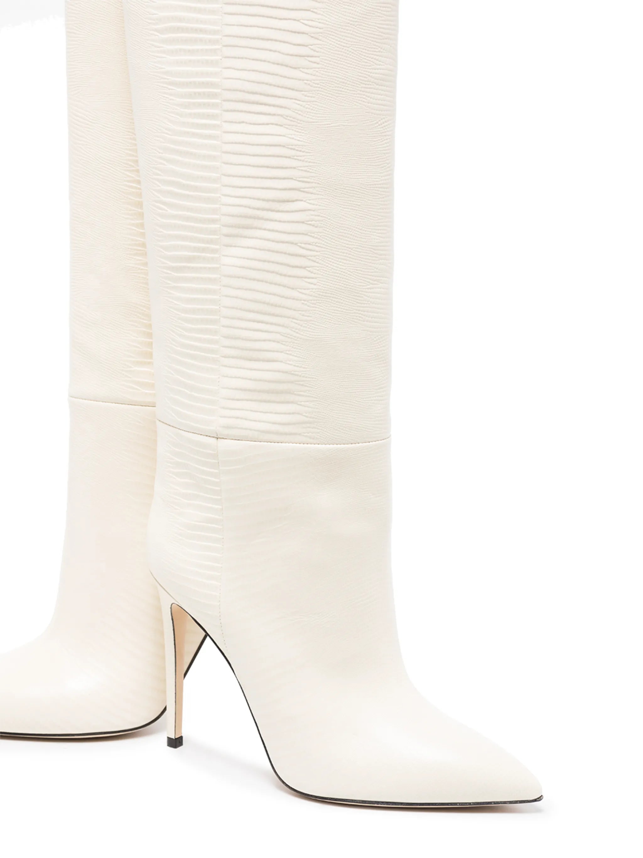 105mm lizard-effect knee boots