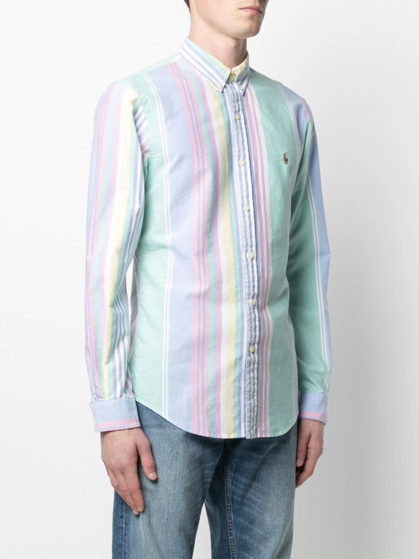 Custom fit striped Oxford shirt