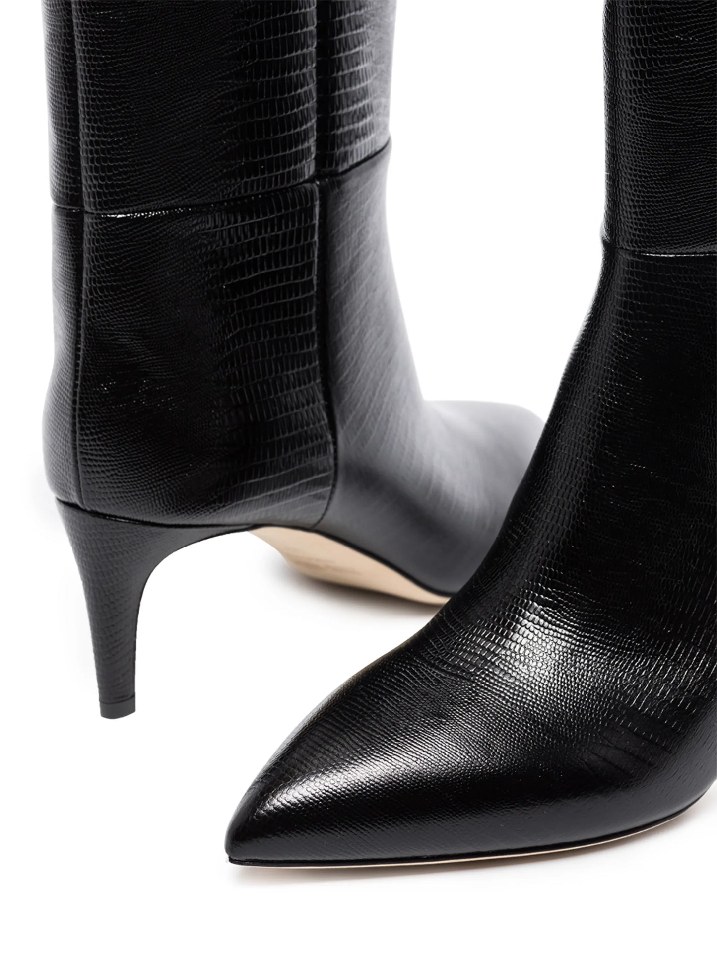 snakeskin-effect 60mm knee-high boots
